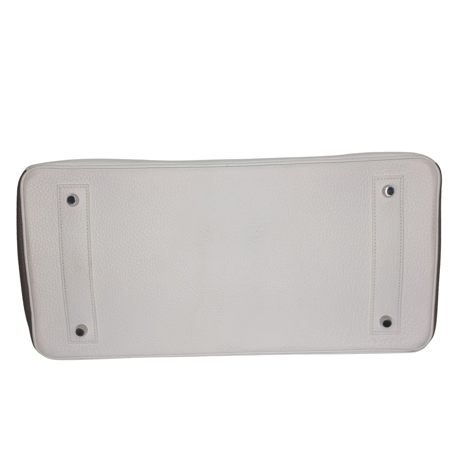 Hermès Birkin Shoulder 42 White Etoupe Clemence Palladium Hardware □J Stamp