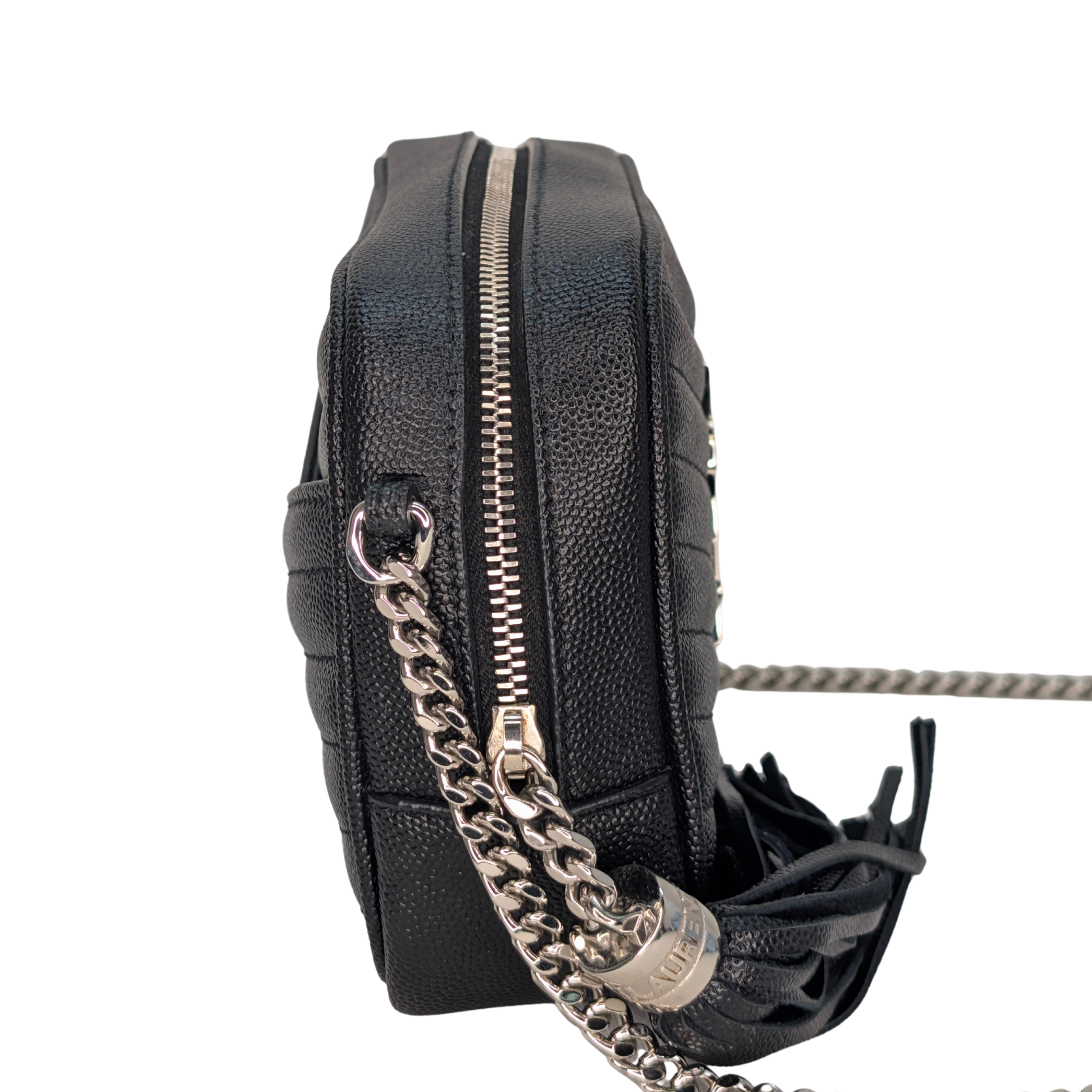 Saint Laurent Lou Mini Grain leather camera bag SHW