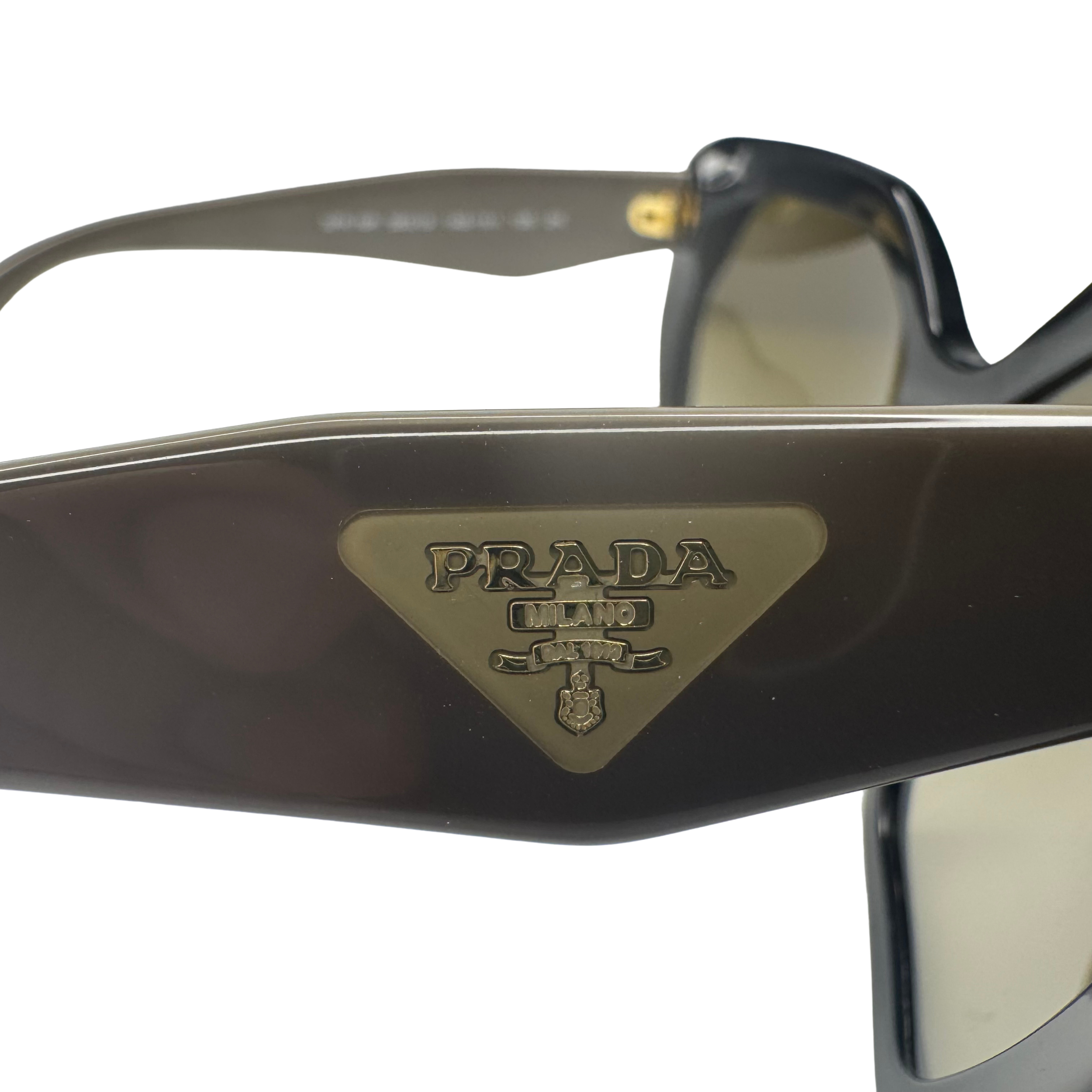 Prada SPR 16R Black Cat-Eye Sunglasses