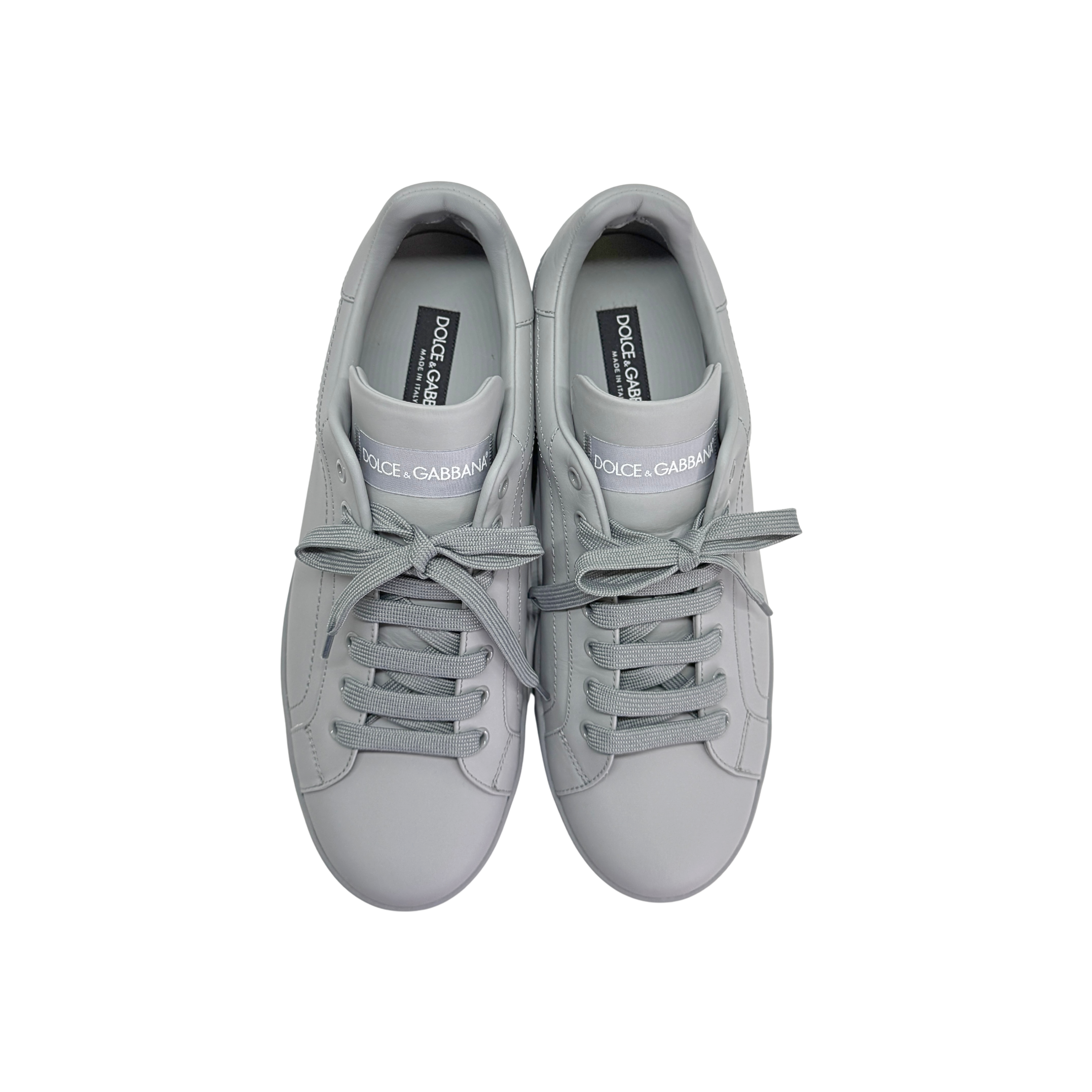 Dolce & Gabbana Men's Portofino Sneakers Leather Grey