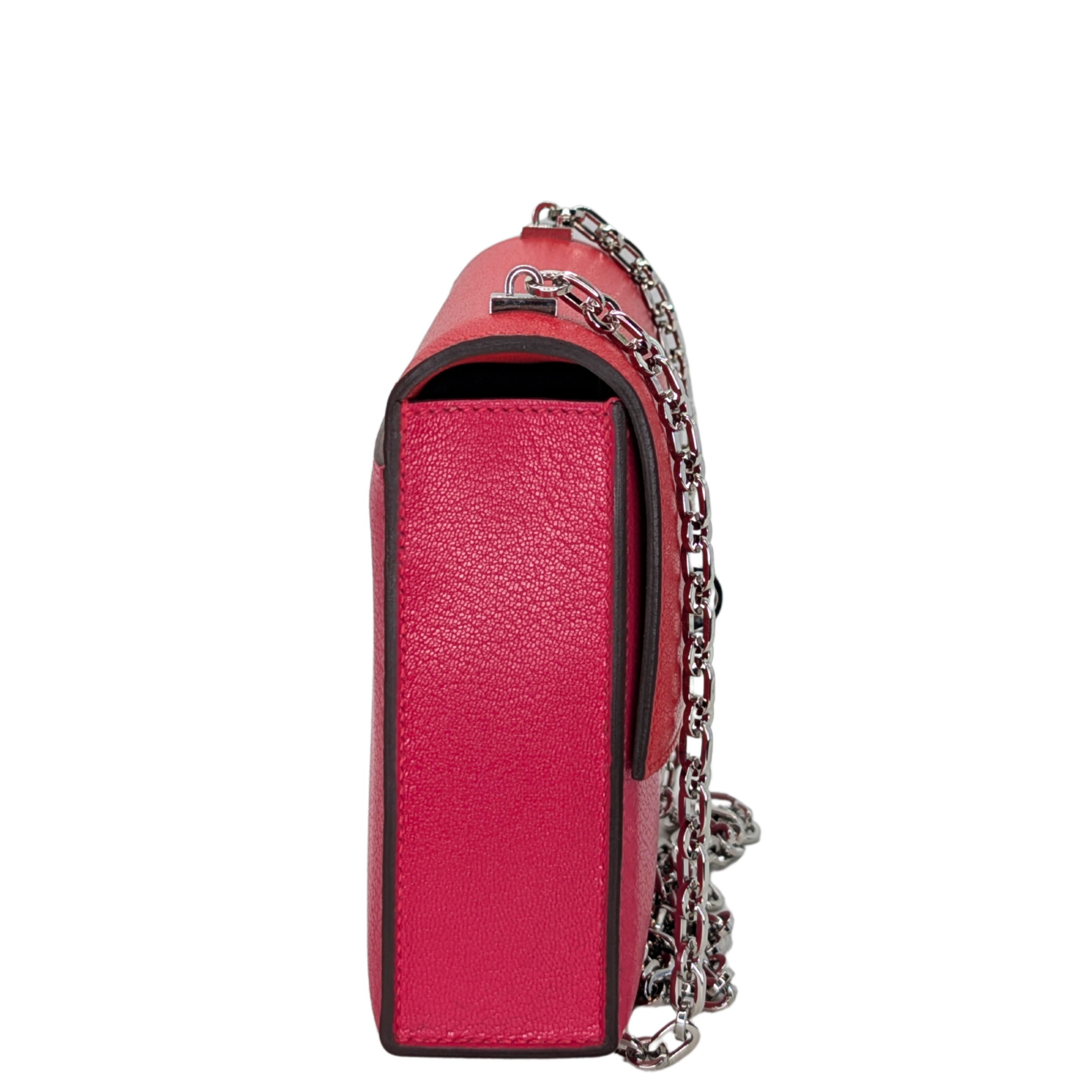 Hermes Mini Verrou Chainr Bag Red/Rose Mexico Y Stamp