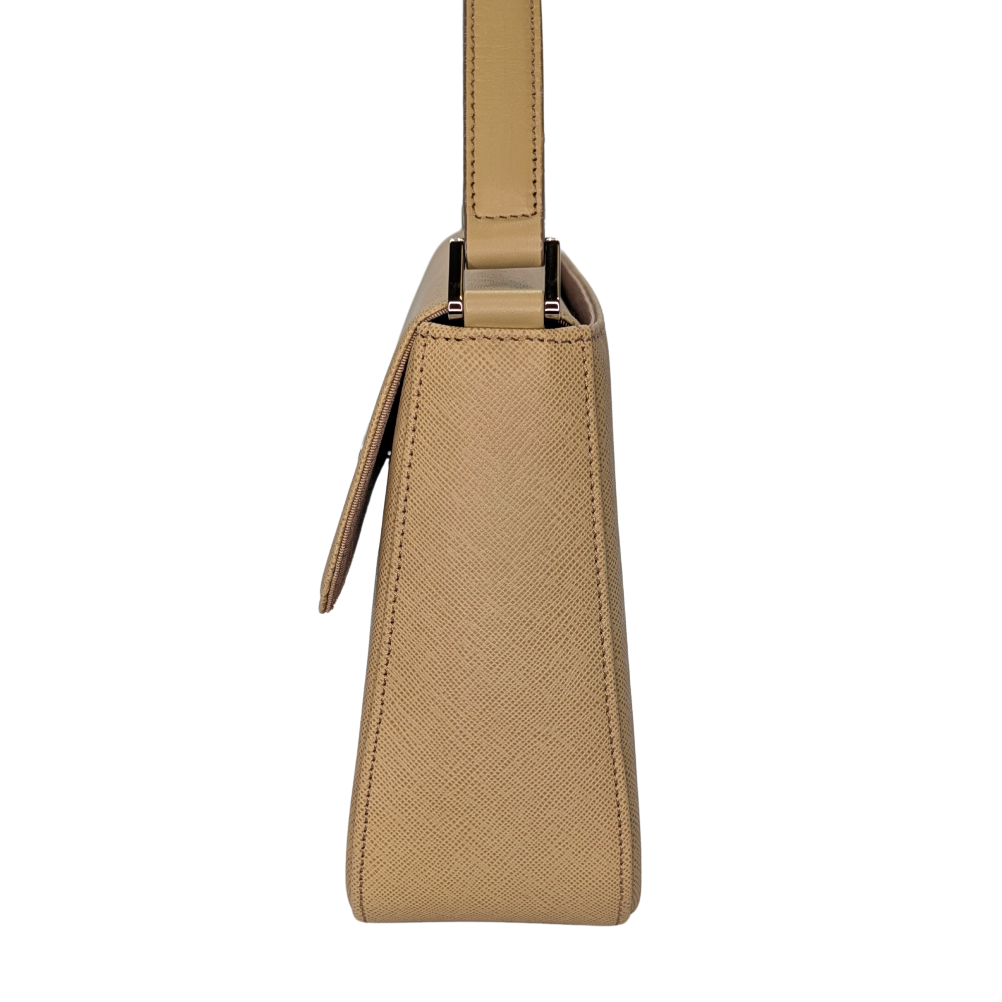 Burberry Leather Flap Shoulder Bag Beige