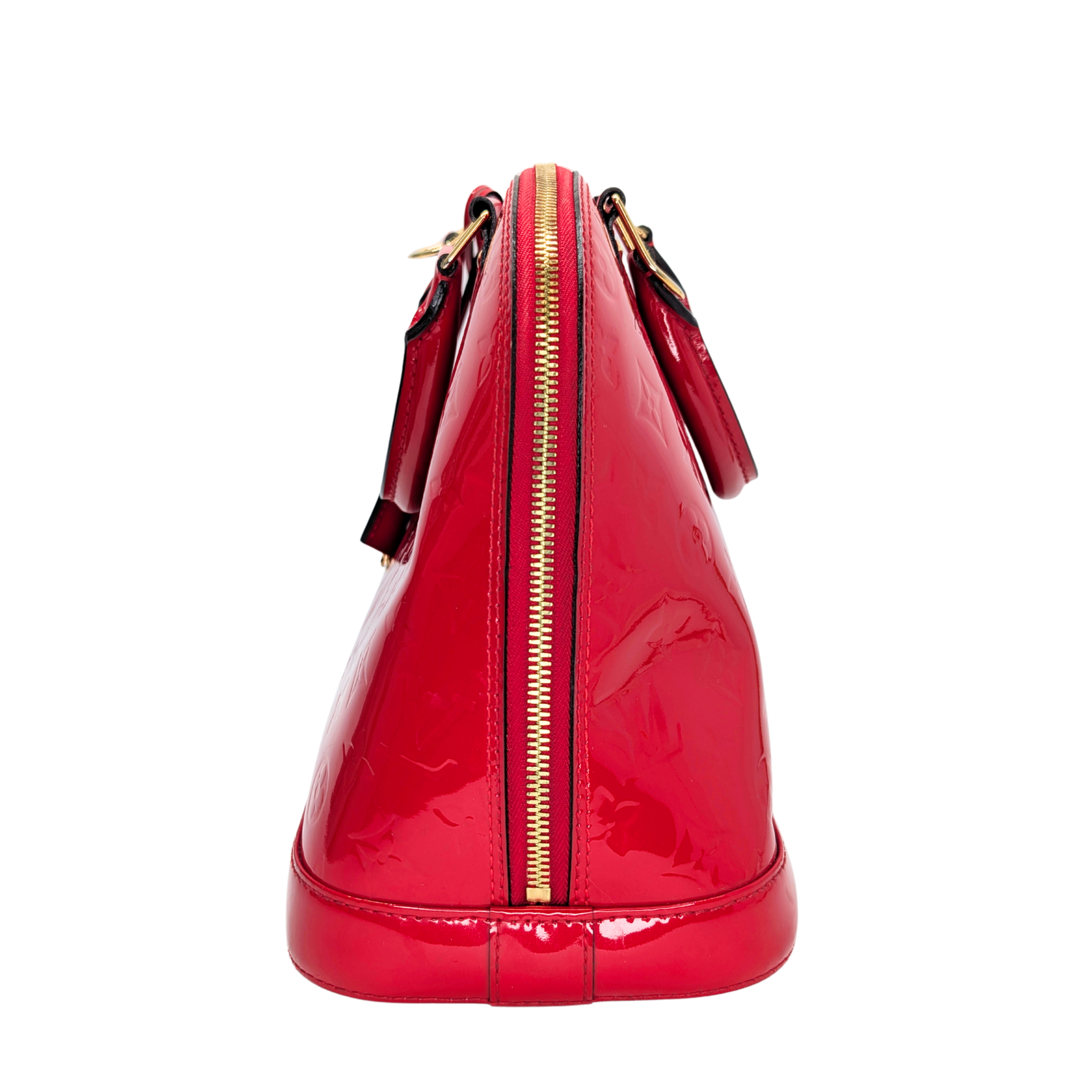 Louis Vuitton Alma Pm Vernis Leather Red Bag