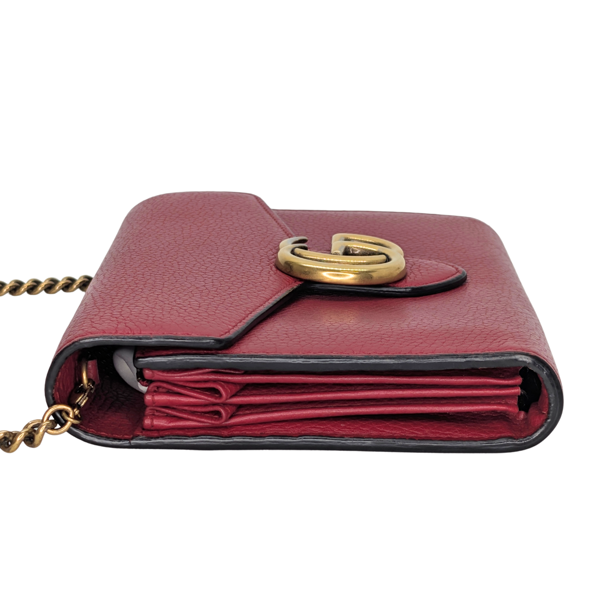 Gucci GG Marmont Wallet On Chain Red