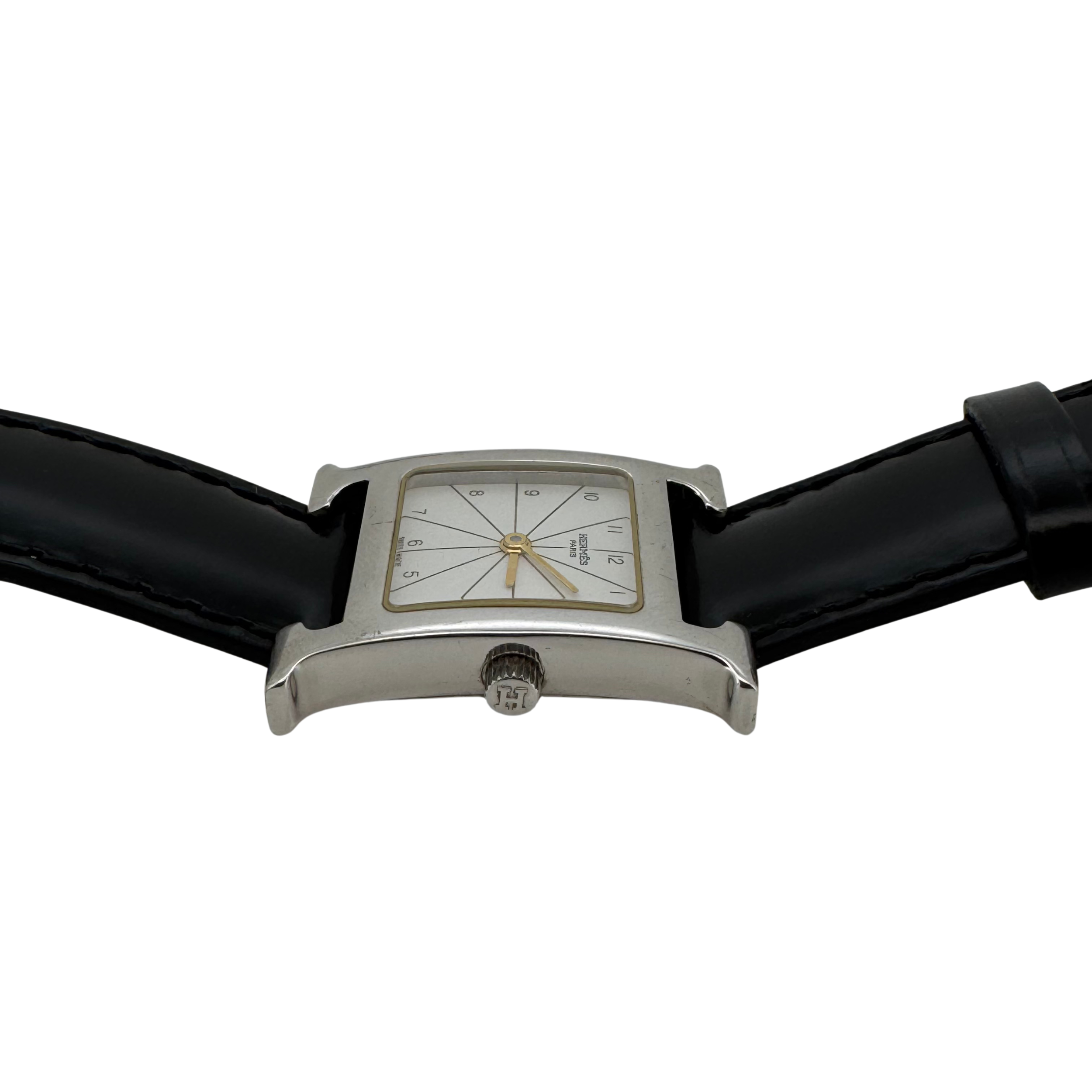 Hermes H Watch RS1.201 Quartz Stainless Steel white Dial