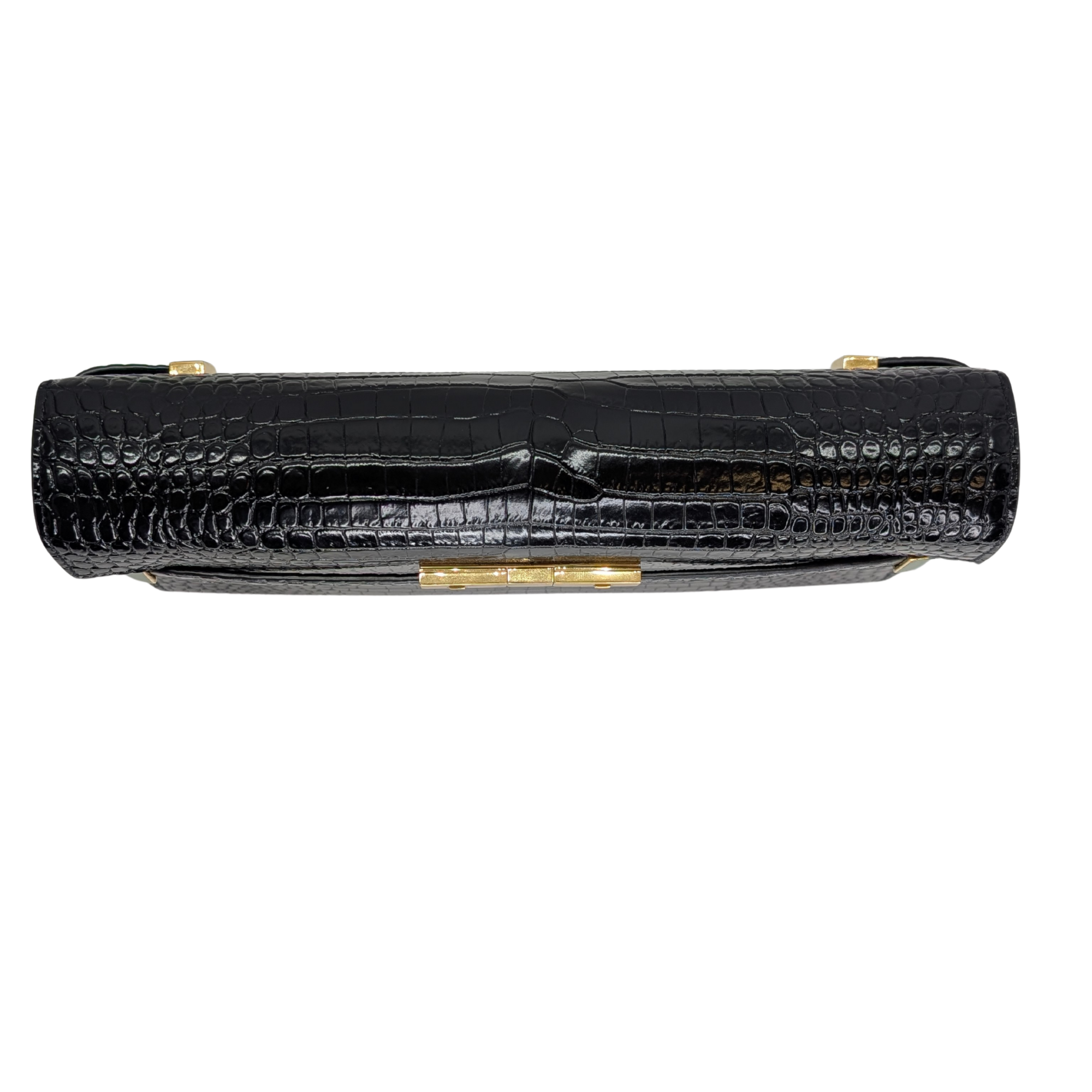 Yves Saint Laurent Manhattan Medium Crocodile Embossed Shoulder Bag