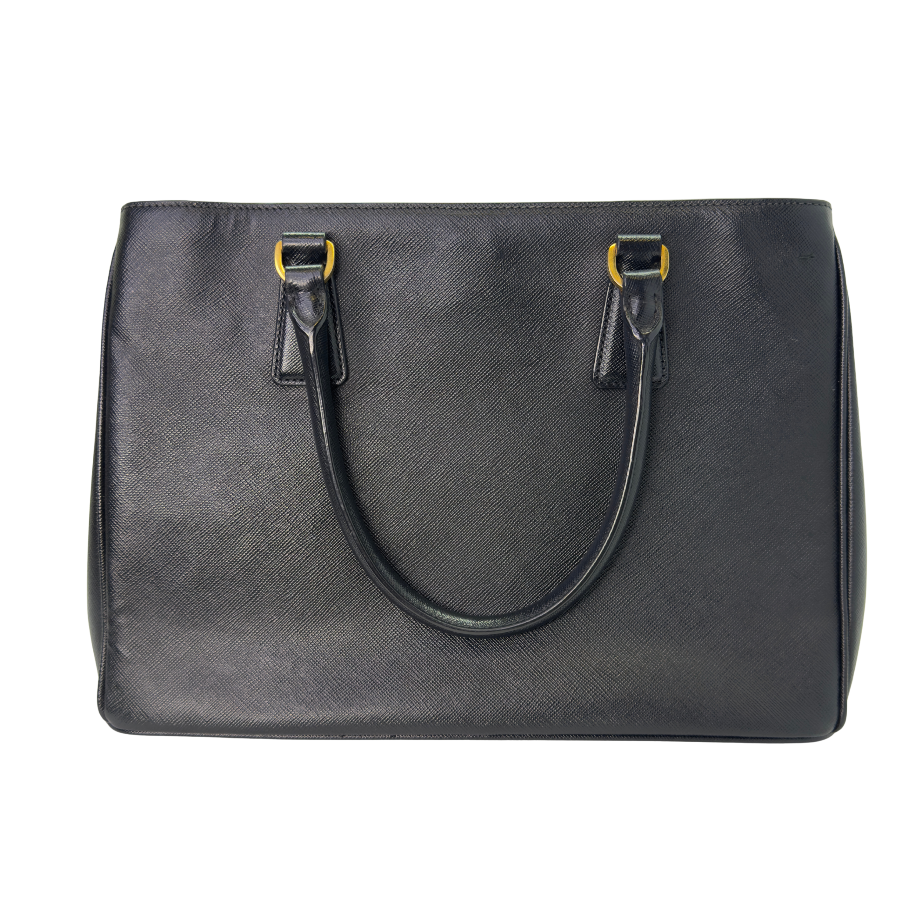 Prada Safiano Lux Medium Tote Bag Black