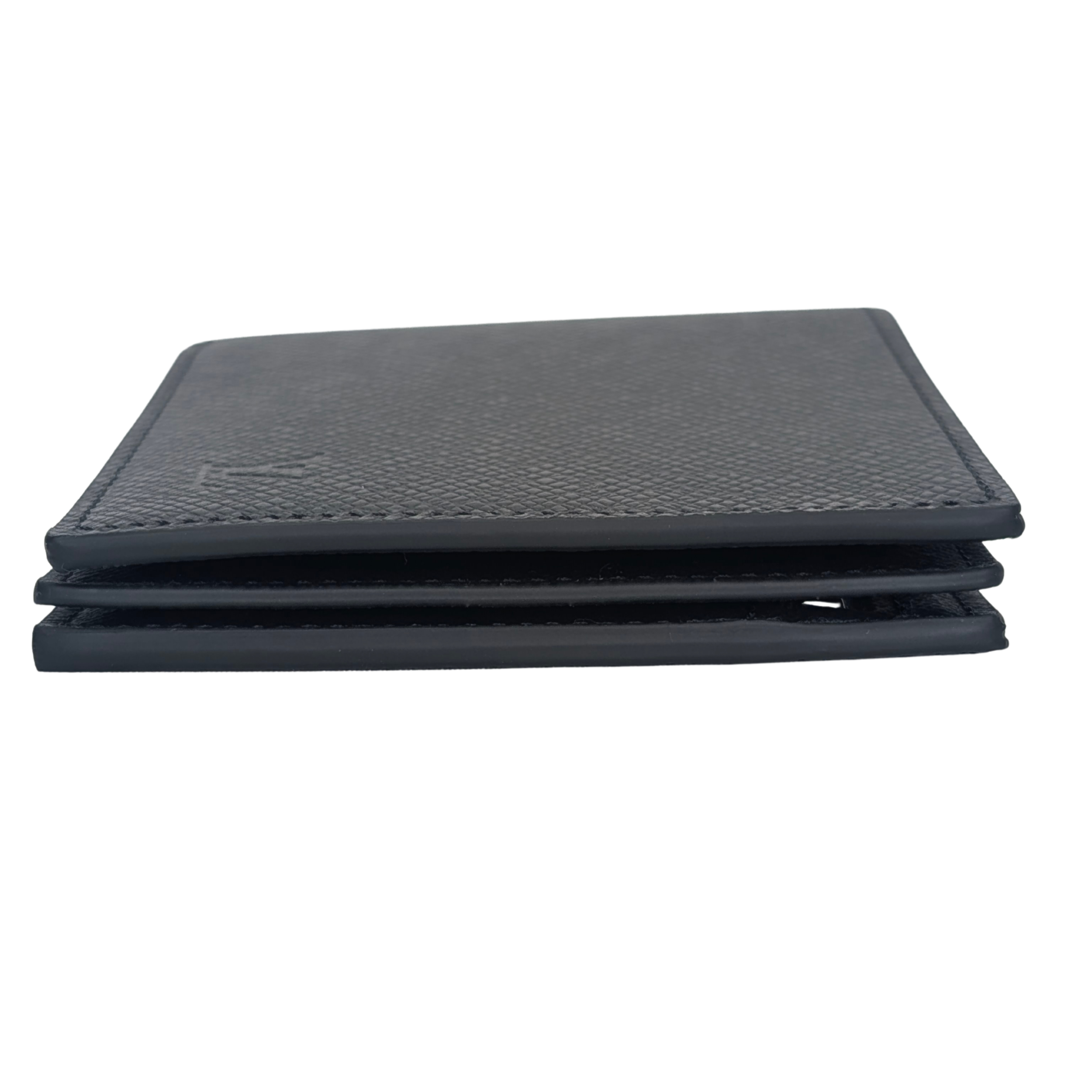 Louis Vuitton Bifold Men's Wallet Leather Black