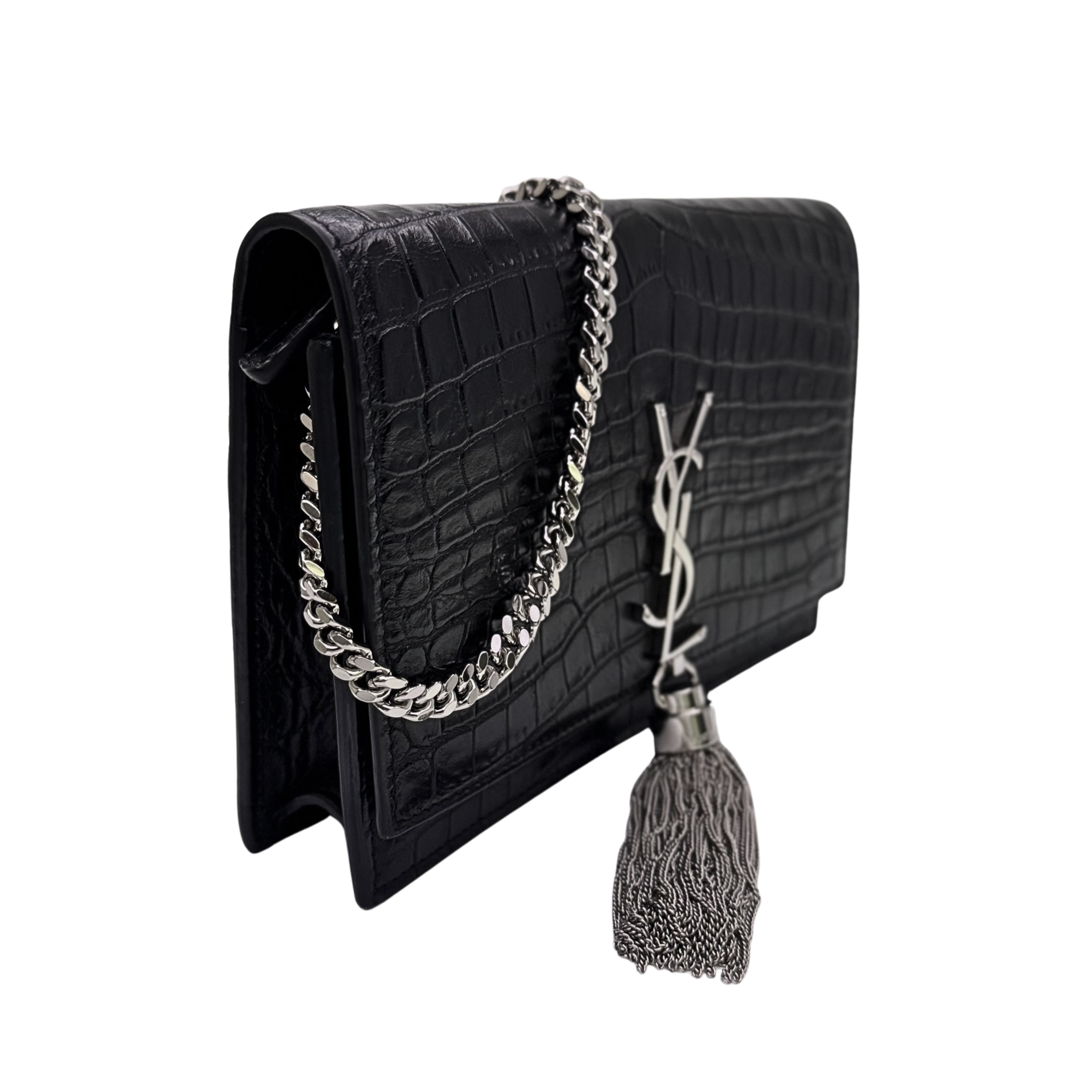 Saint Laurent Kate Shoulder Bag Leather Black