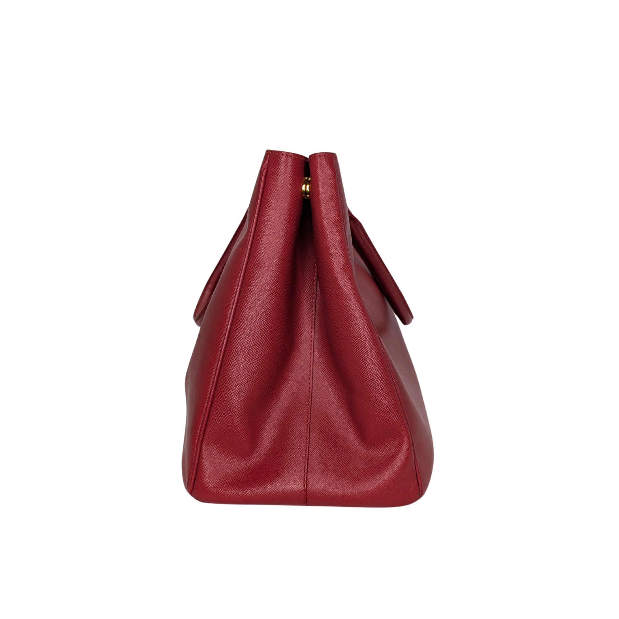 Prada Lux Open Saffiano Tote Bag Red