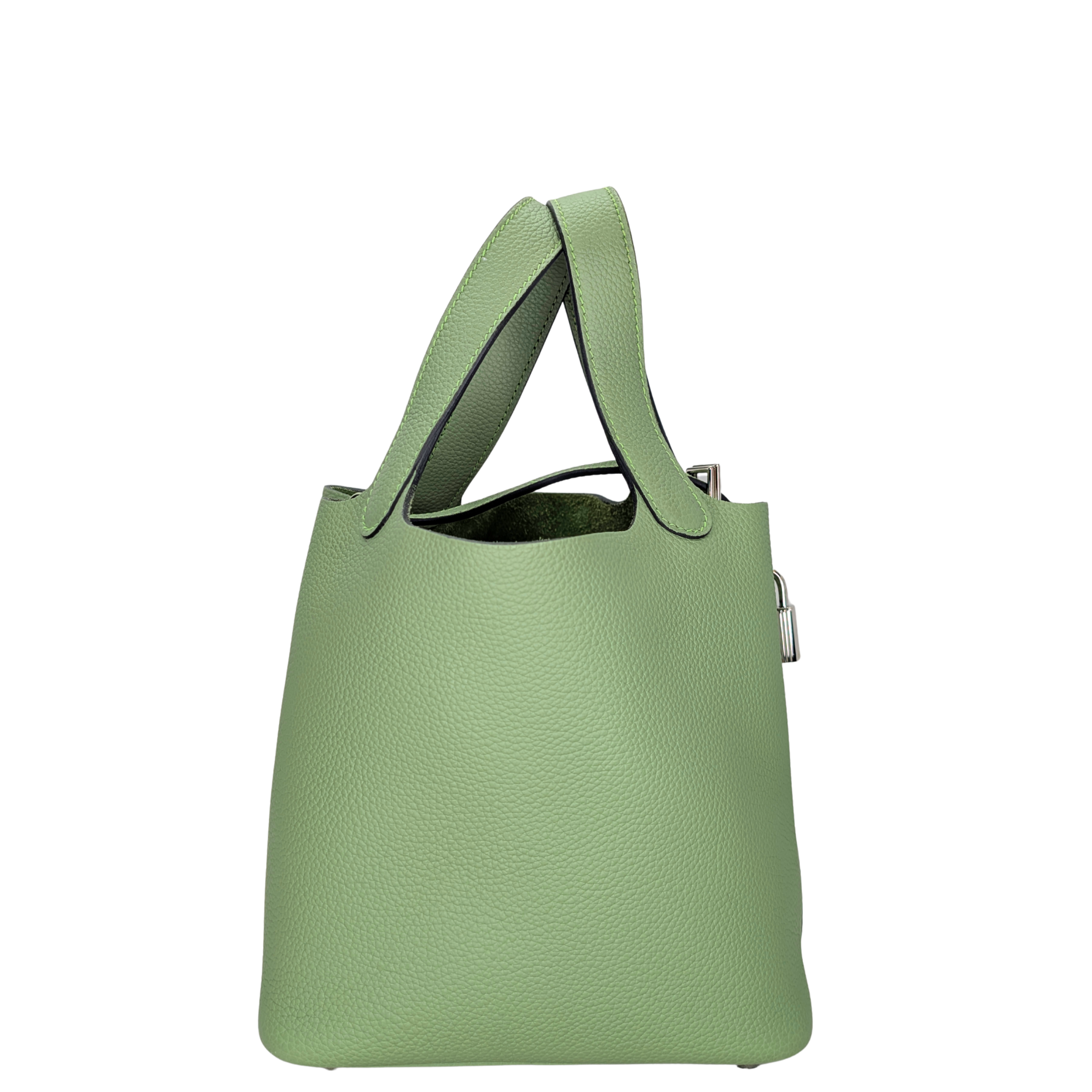 Hermes Picotin 18 Vert Criquet SHW Stamp B