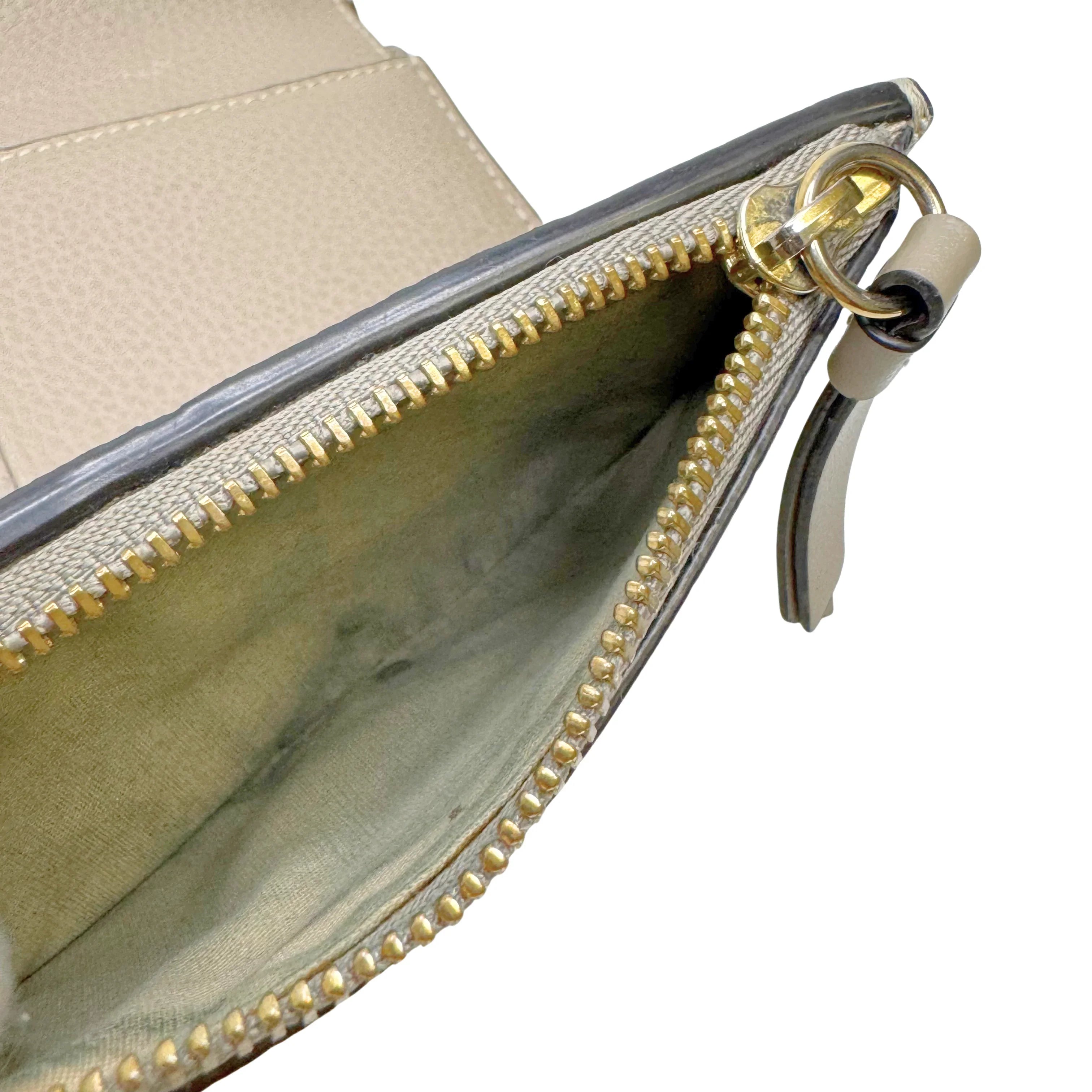 Chloe Calfskin Small Darryl Trifold Wallet Motty Grey