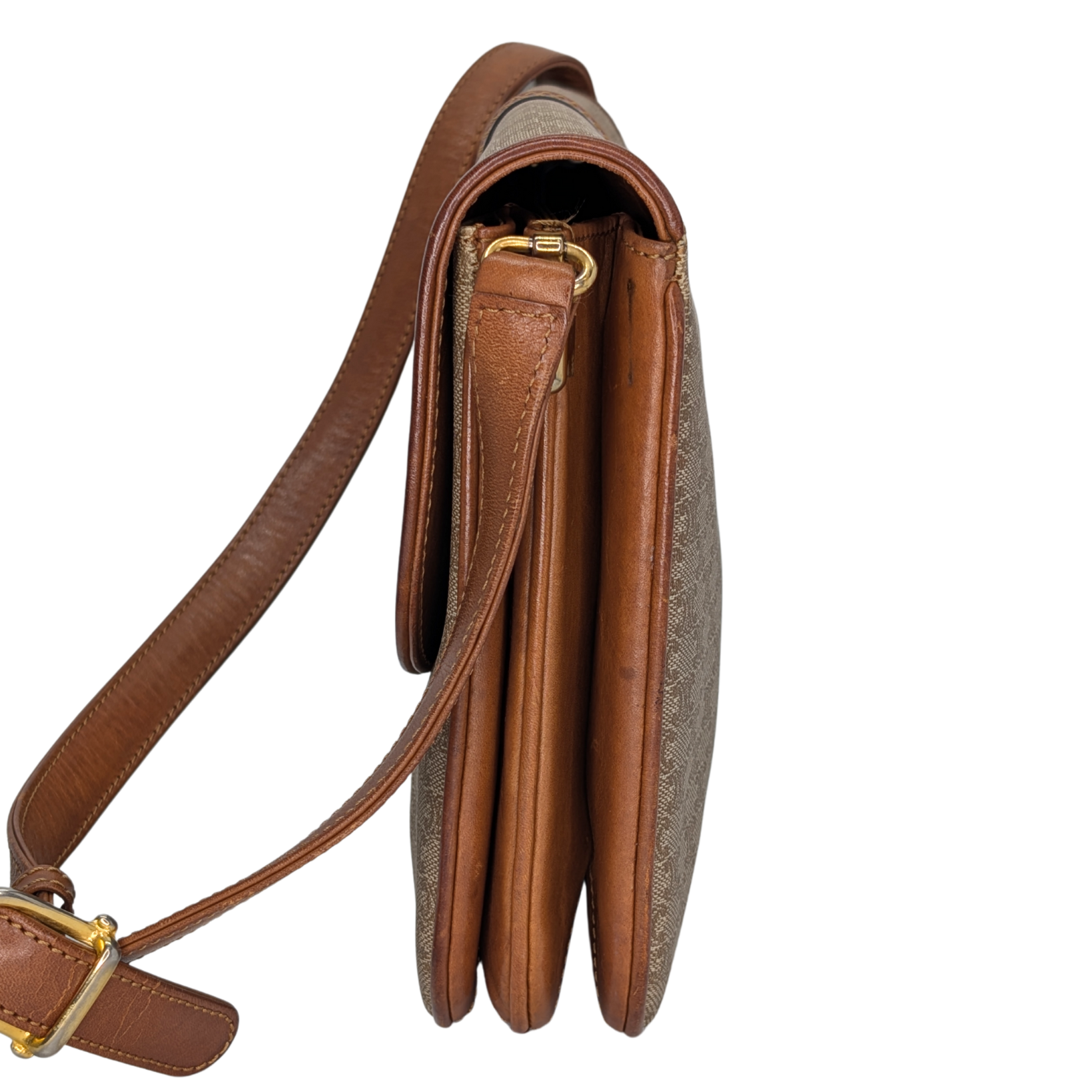 Celine Macadam Shoulder Bag Beige