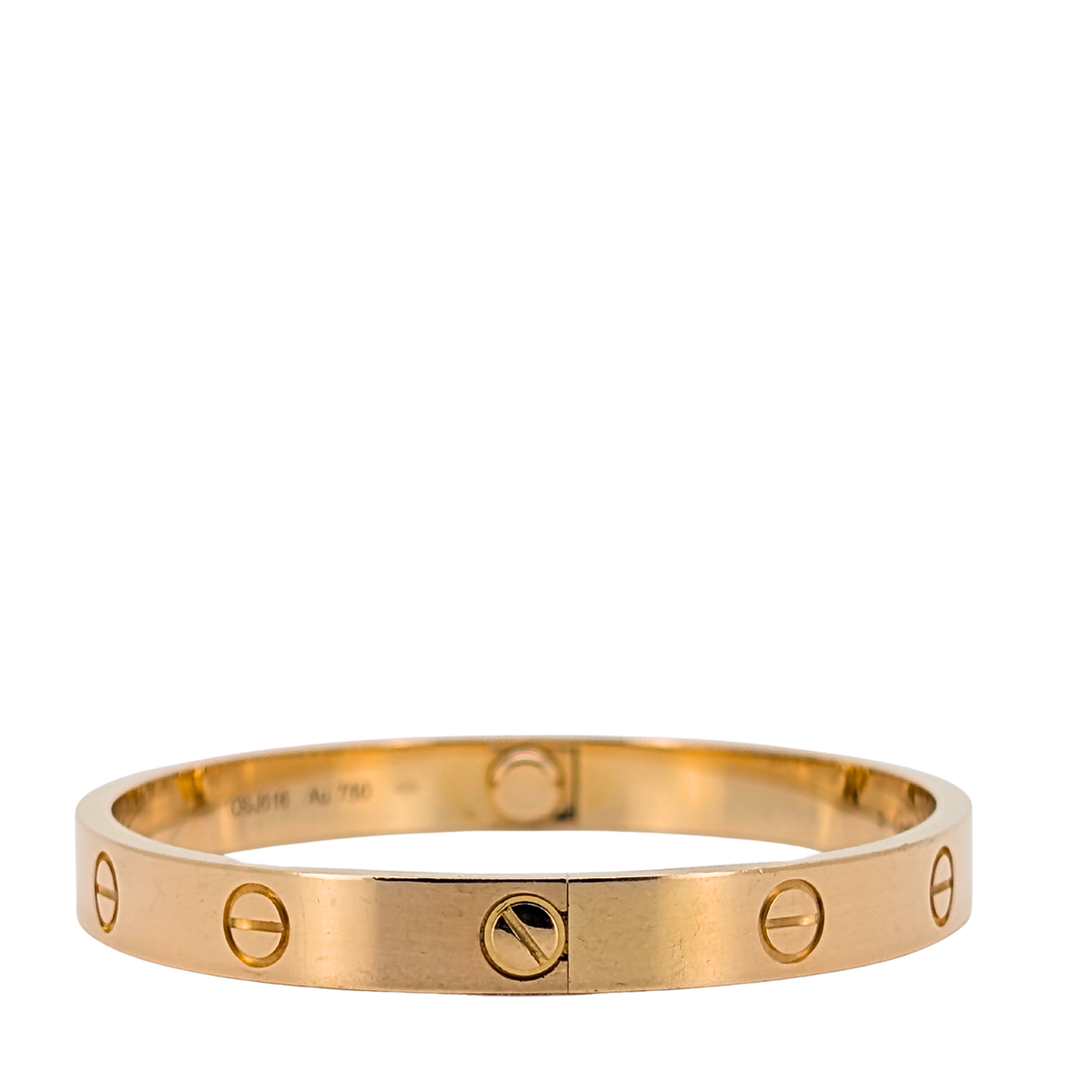 Cartier Love Bracelet Classic Model 18k Yellow Gold Size 17