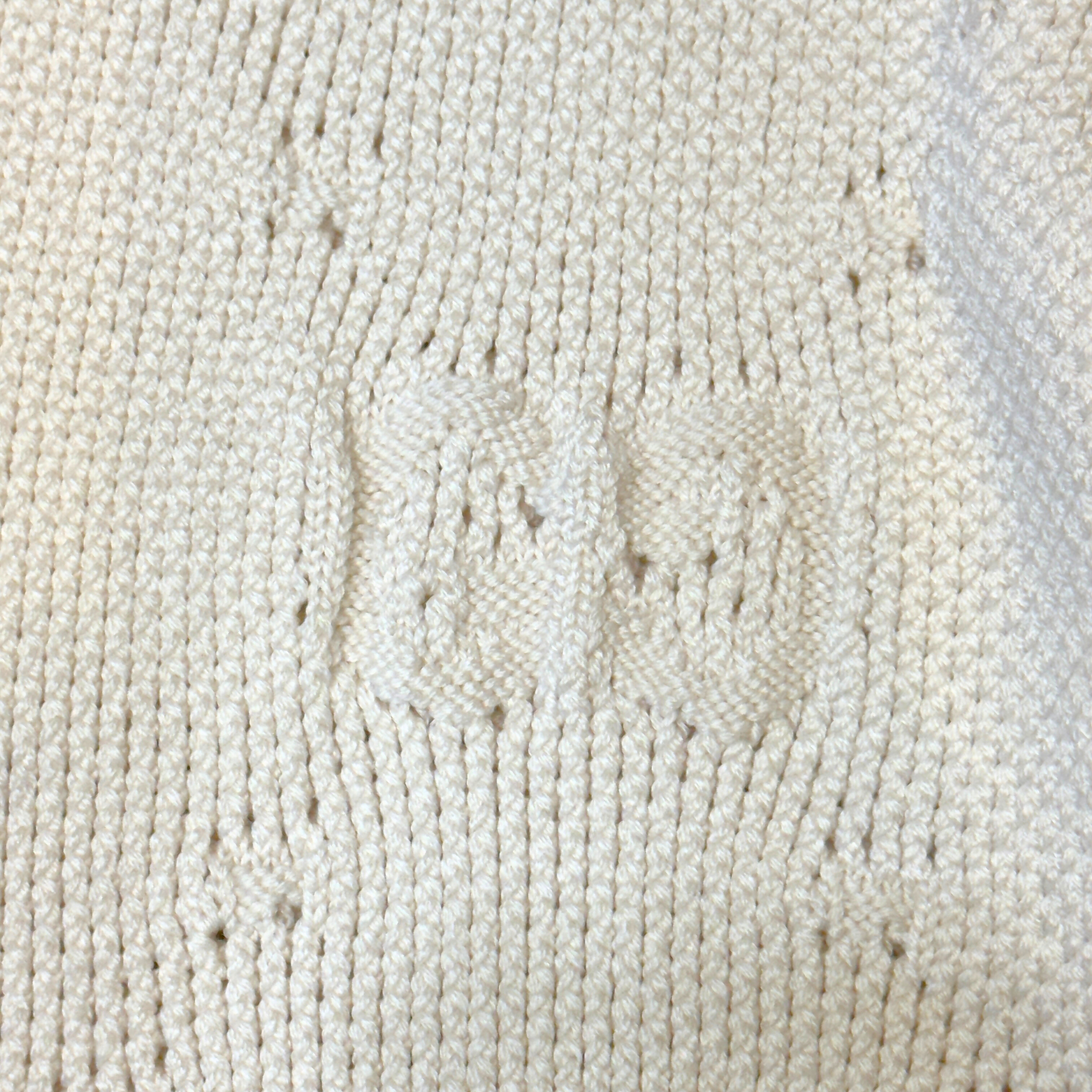 Gucci Striped Knit Cardigan Wool White Large