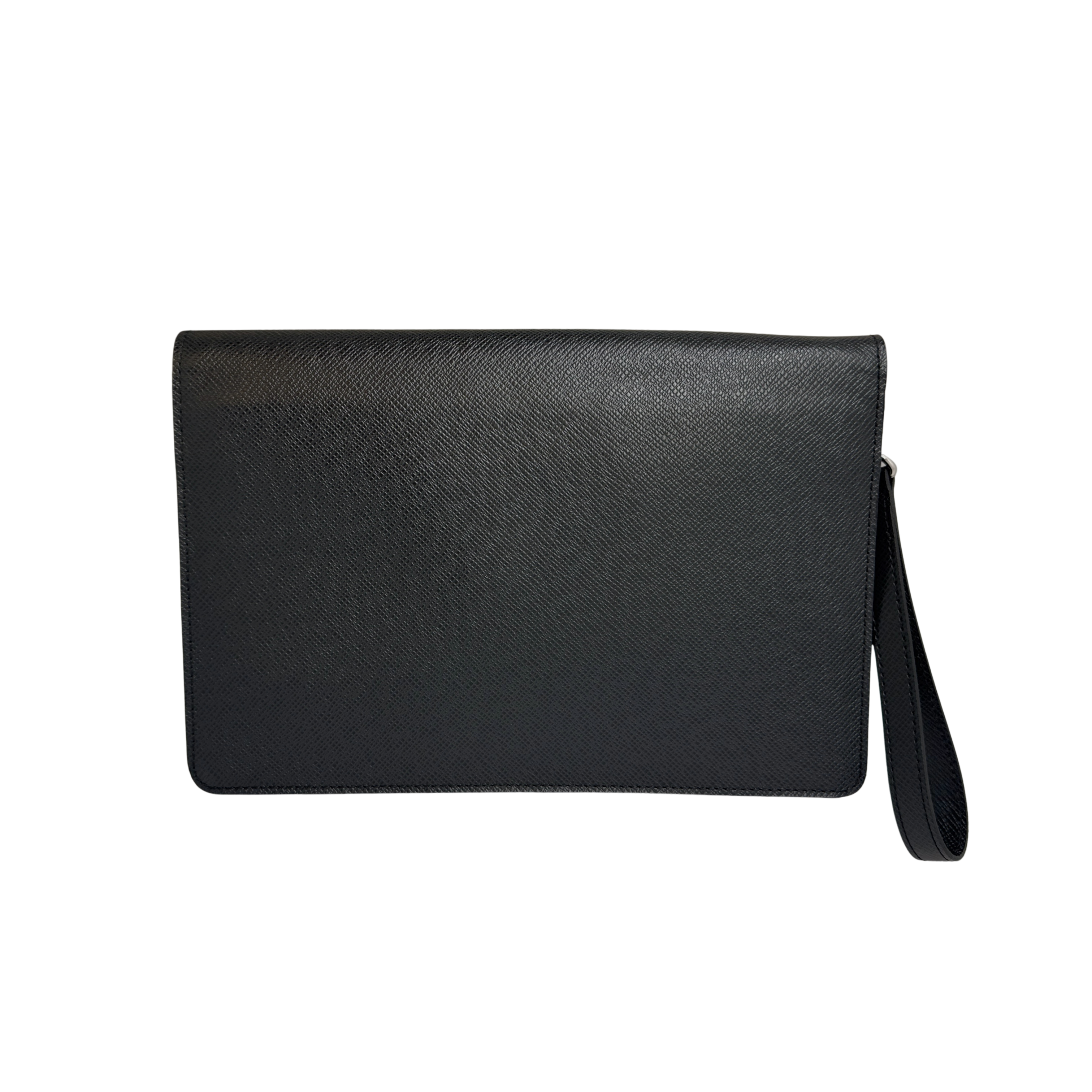 Louis Vuitton Taiga Pochette Belaia Ardoise Clutch Bag Black
