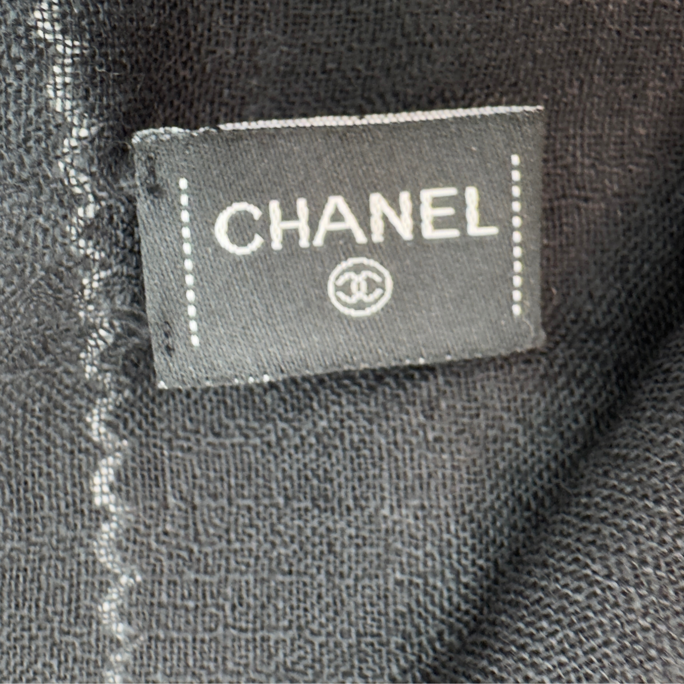 Chanel Cashmere Scarf Black