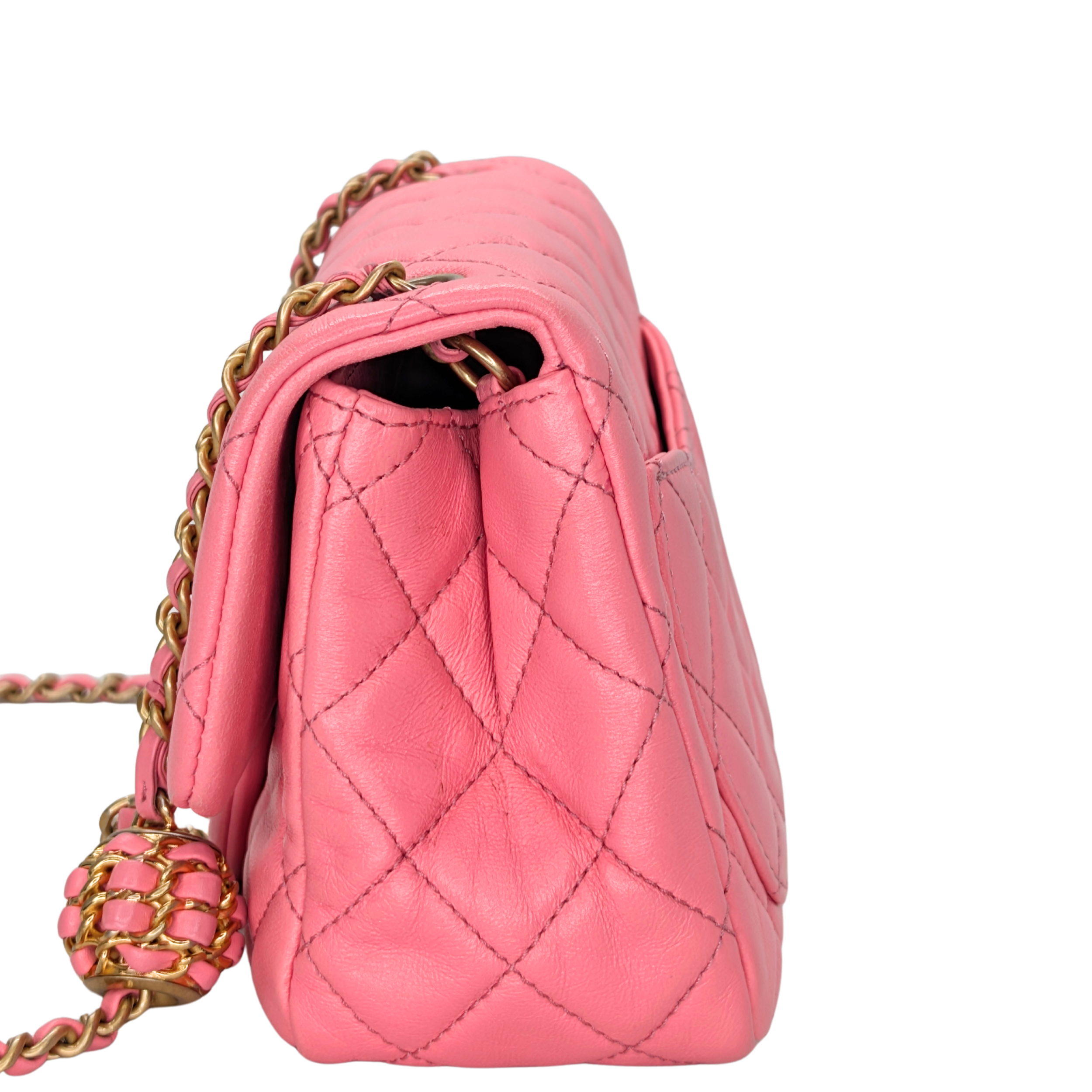 Chanel Pearl Crush Mini Rectangular Lambskin Pink