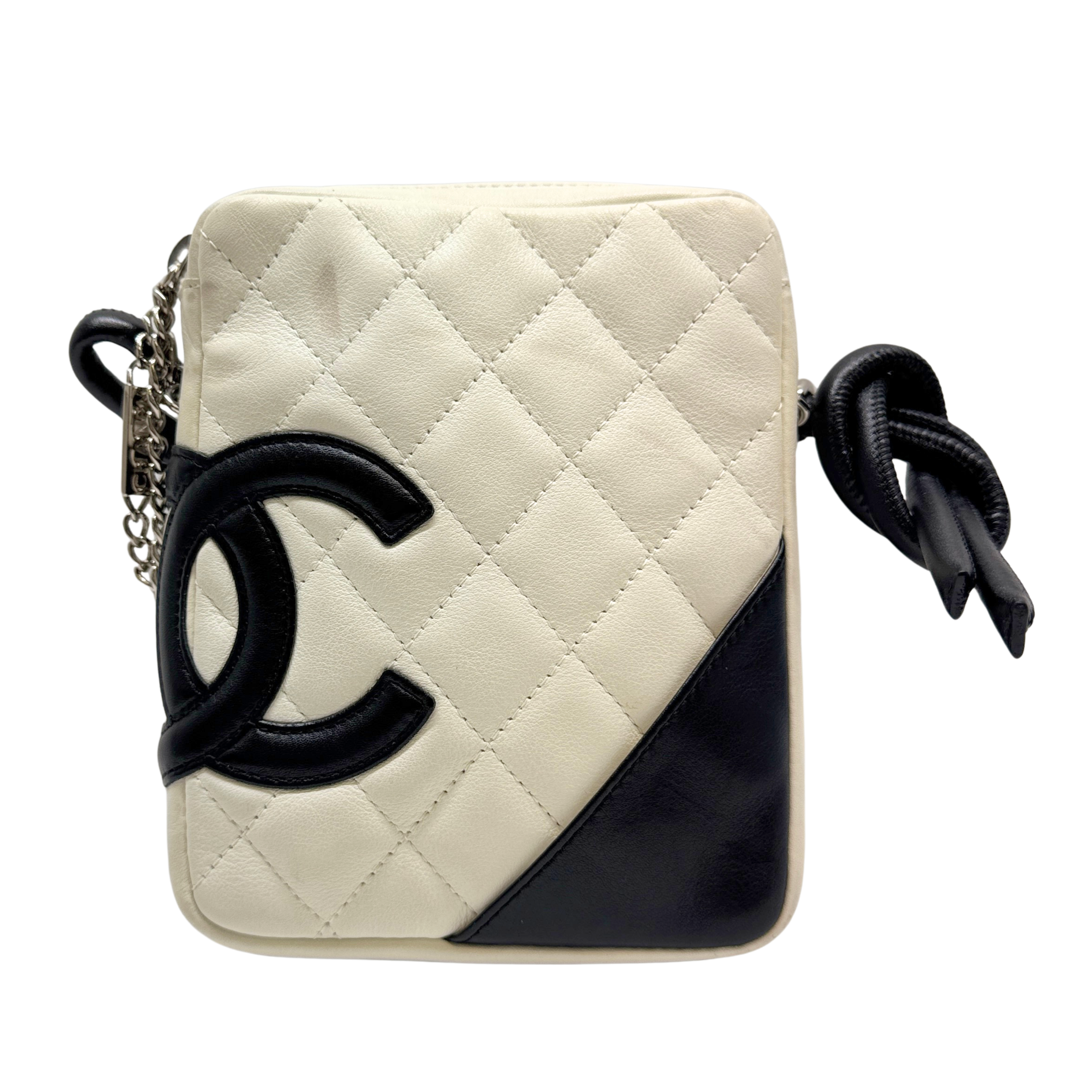 Chanel Quilted Cambon Small Messenger Bag White