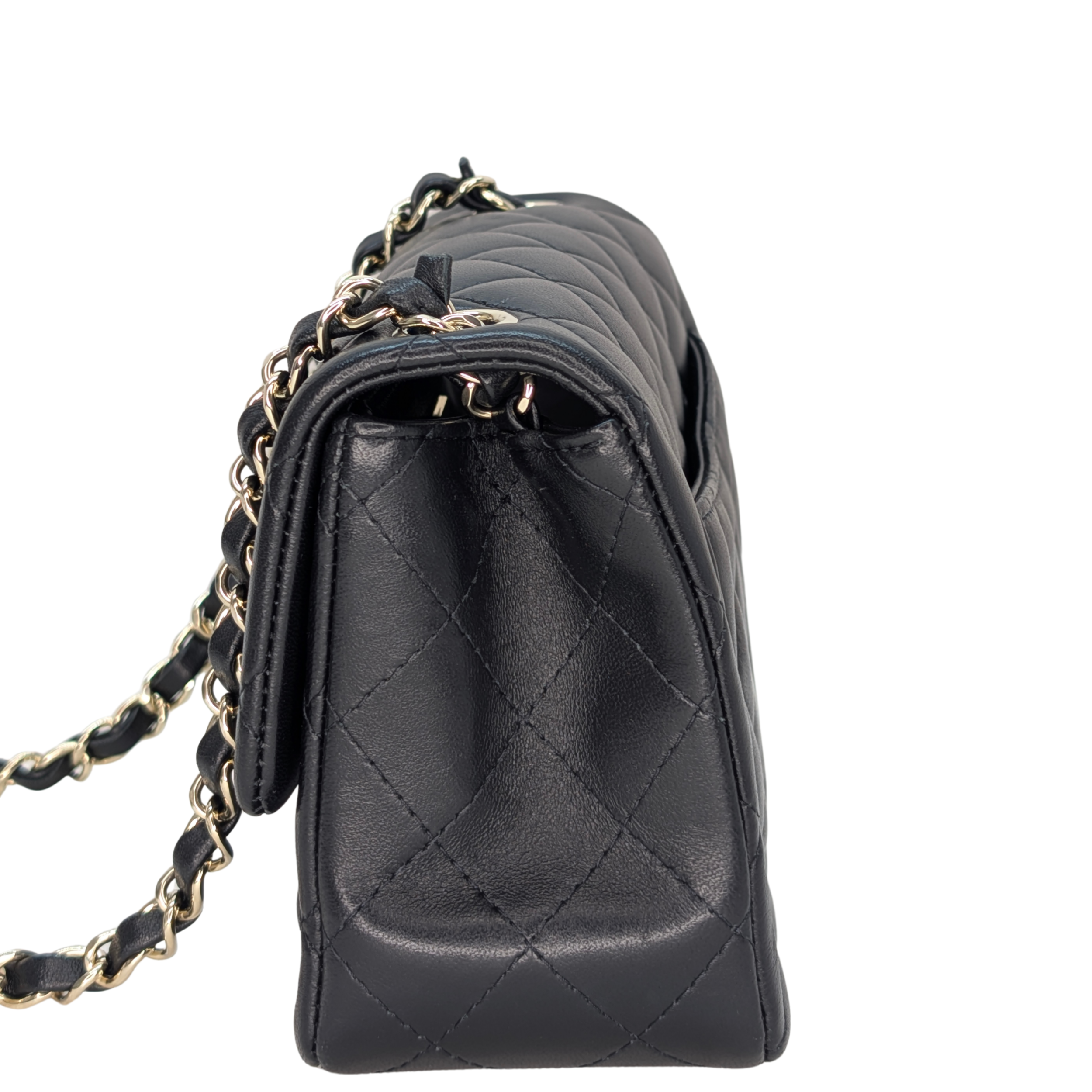 Chanel Classic Flap Mini Square Black Lambskin GHW Microchipped