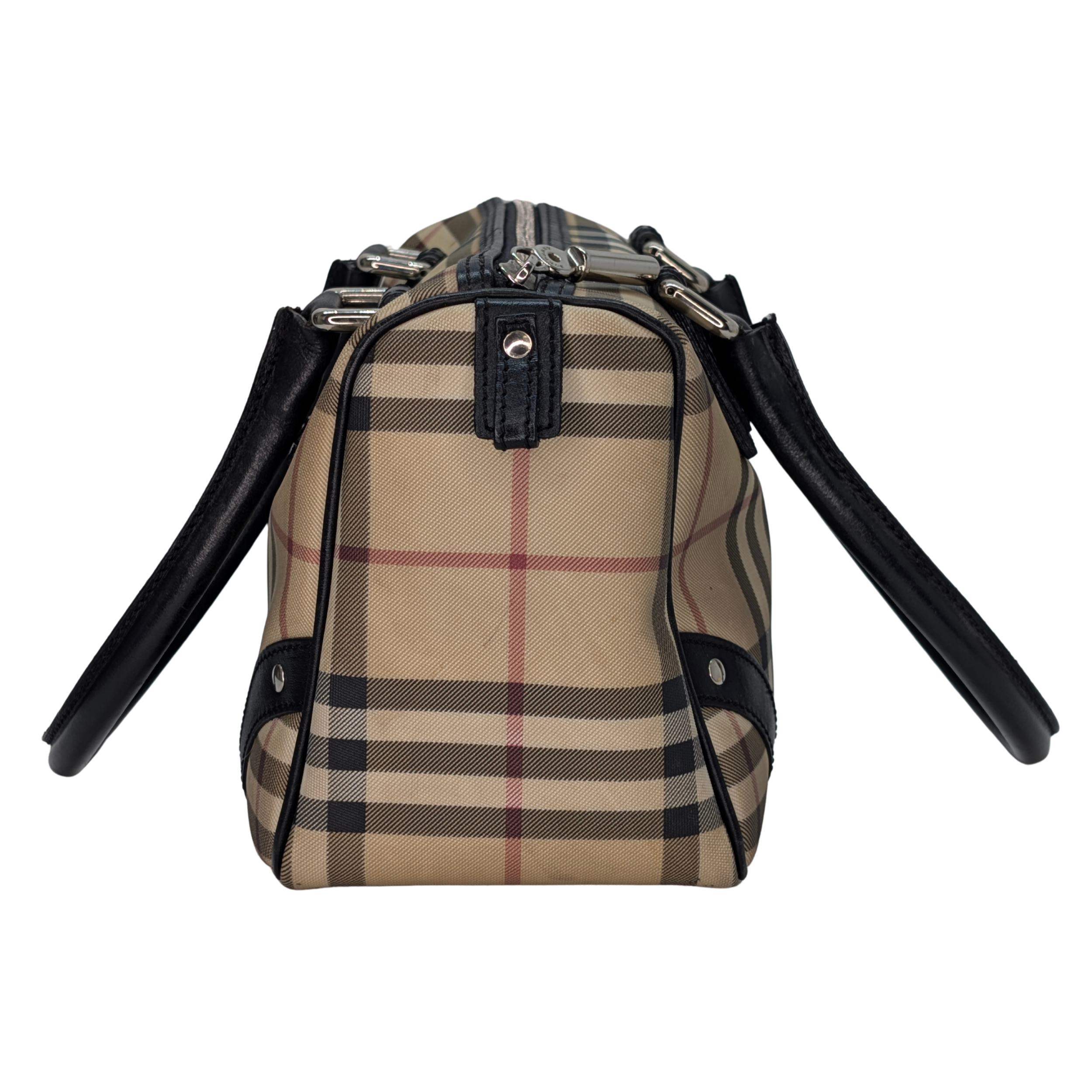 Burberry Mini Bowler Check Bag with wallet