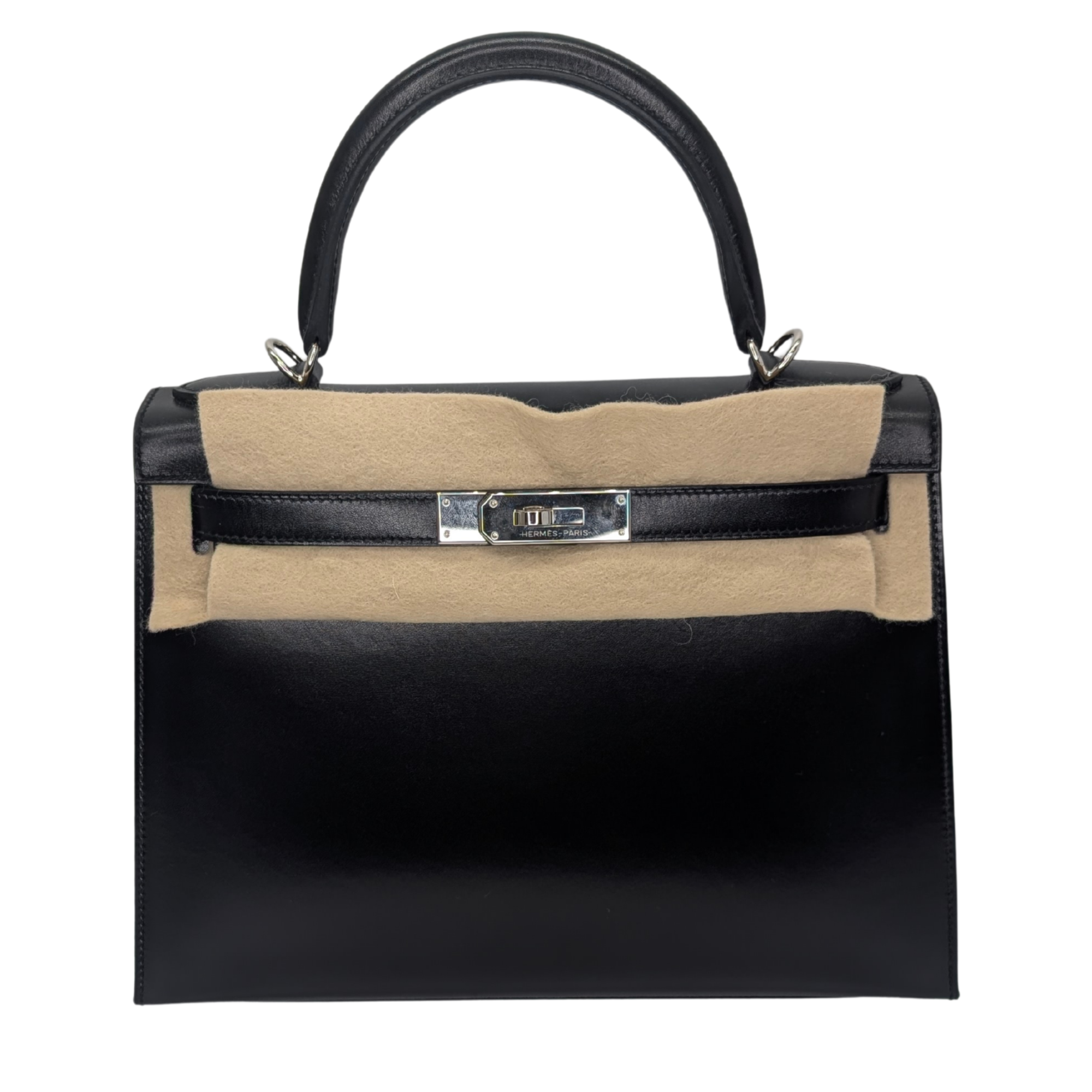 Hermès Kelly 28 SHW Box Leather W Stamp 2024 Black