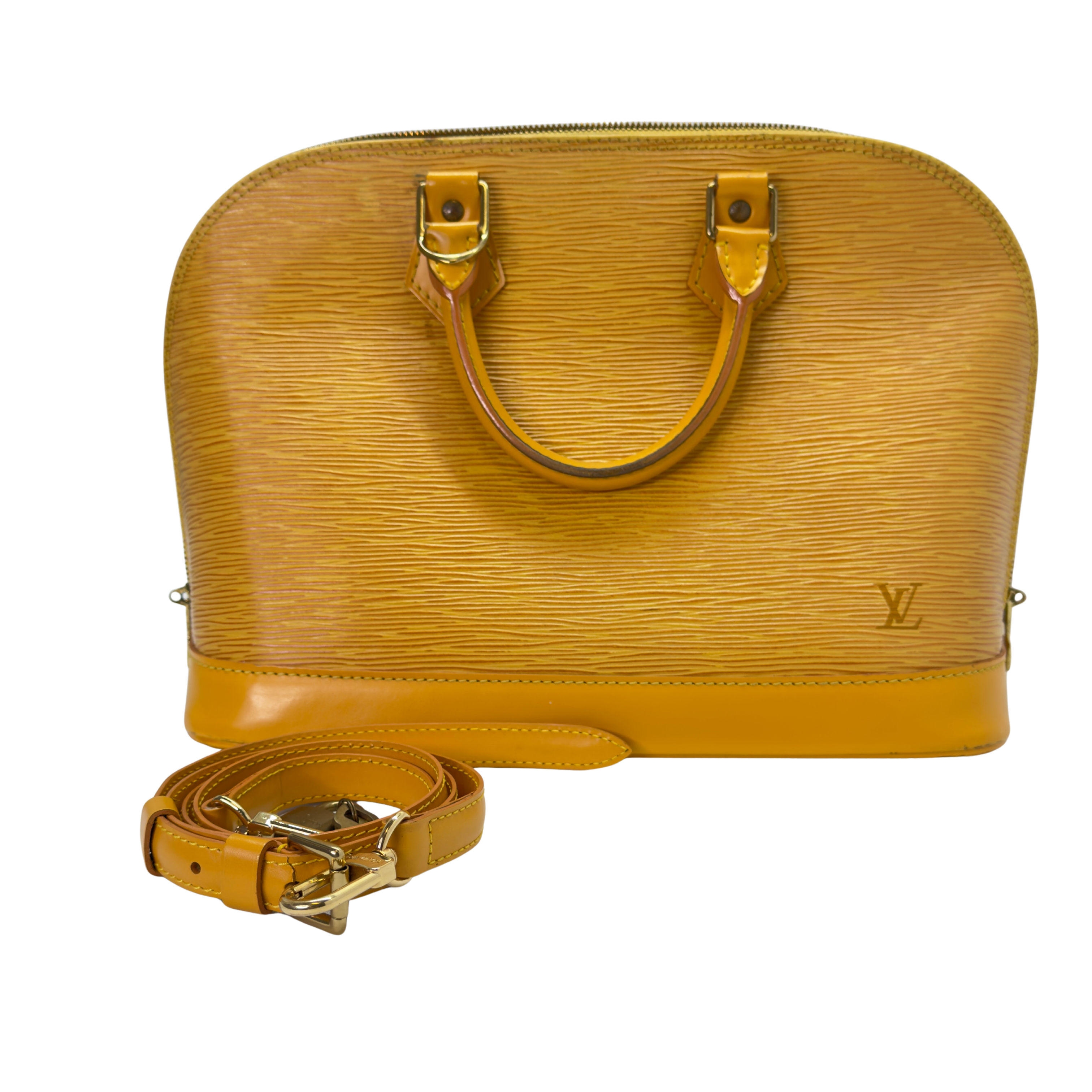 Louis Vuitton Epi Alma Shoulder Bag Yellow