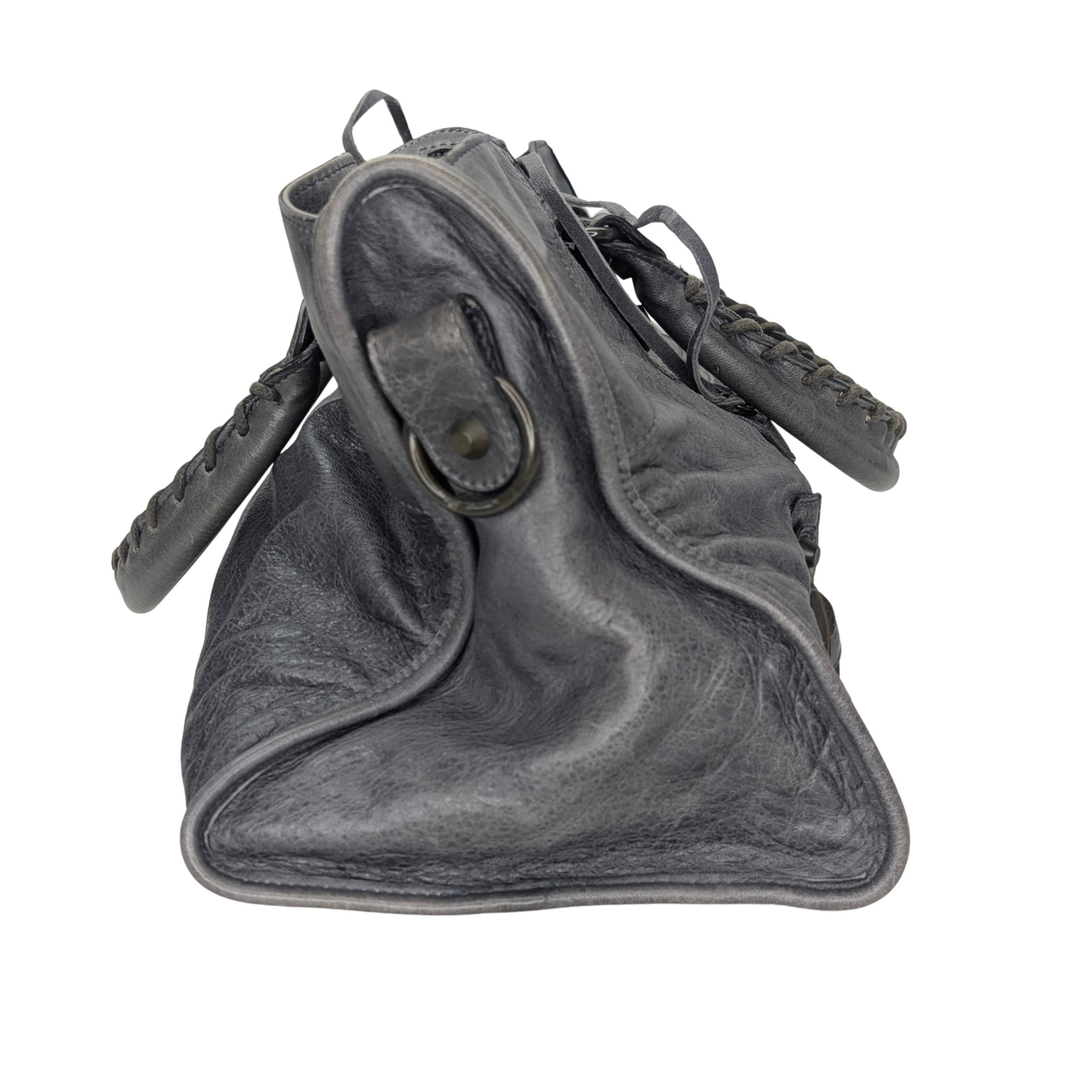 Balenciaga Motorcycle City Shoulder Bag Grey