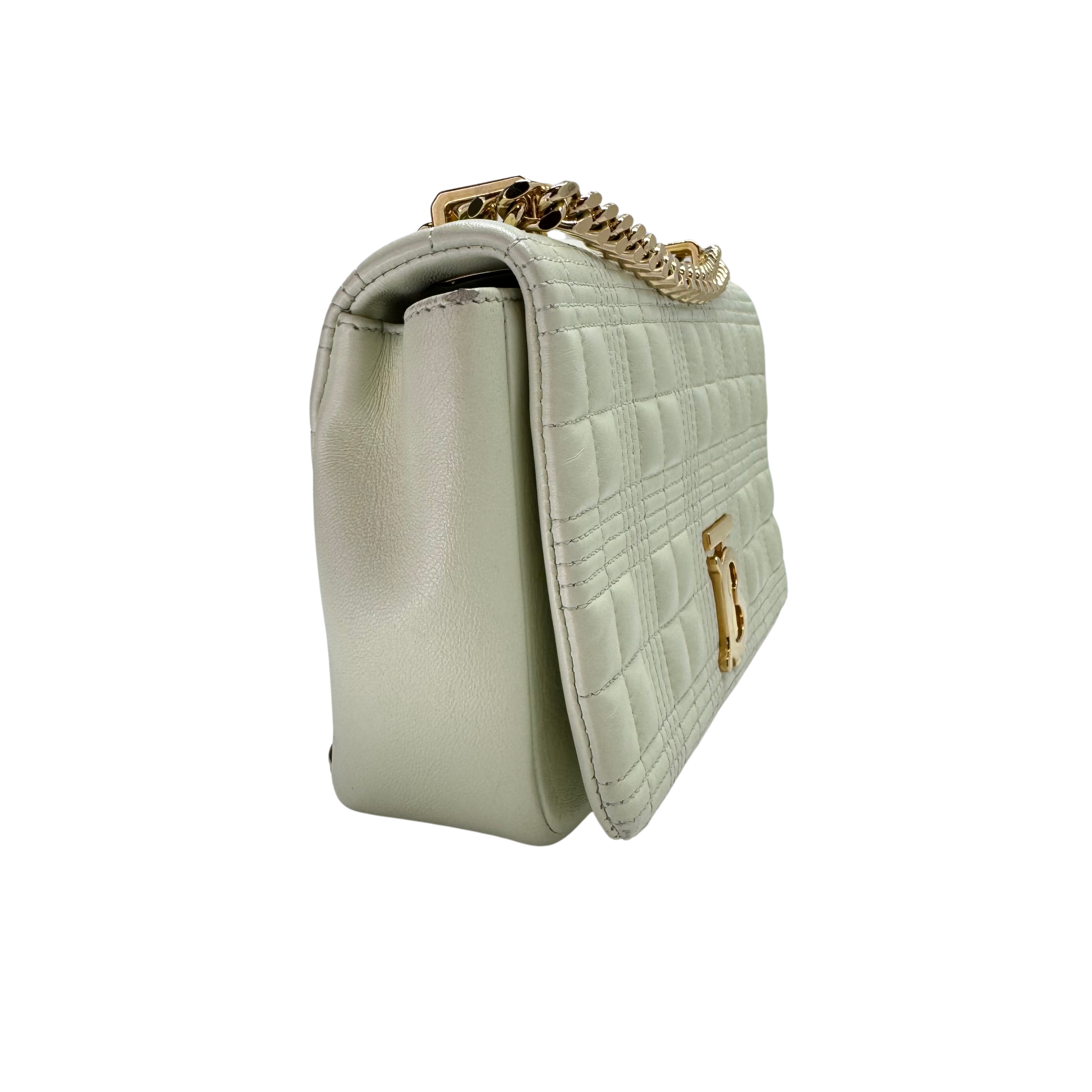 Burberry Lola Crossbody Bag Leather Green