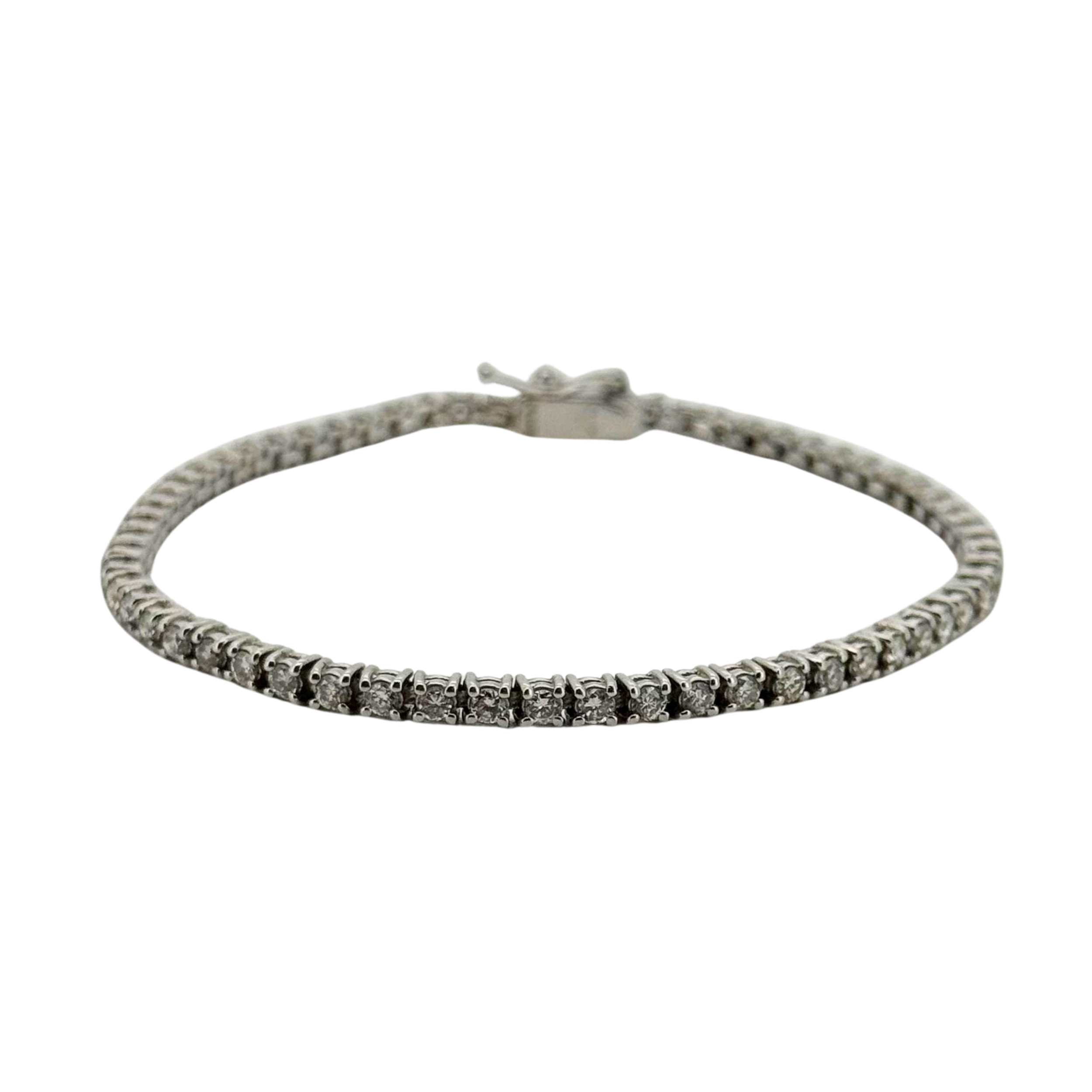 2.00ct SI Natural Diamond on Platinum Tennis Bracelet