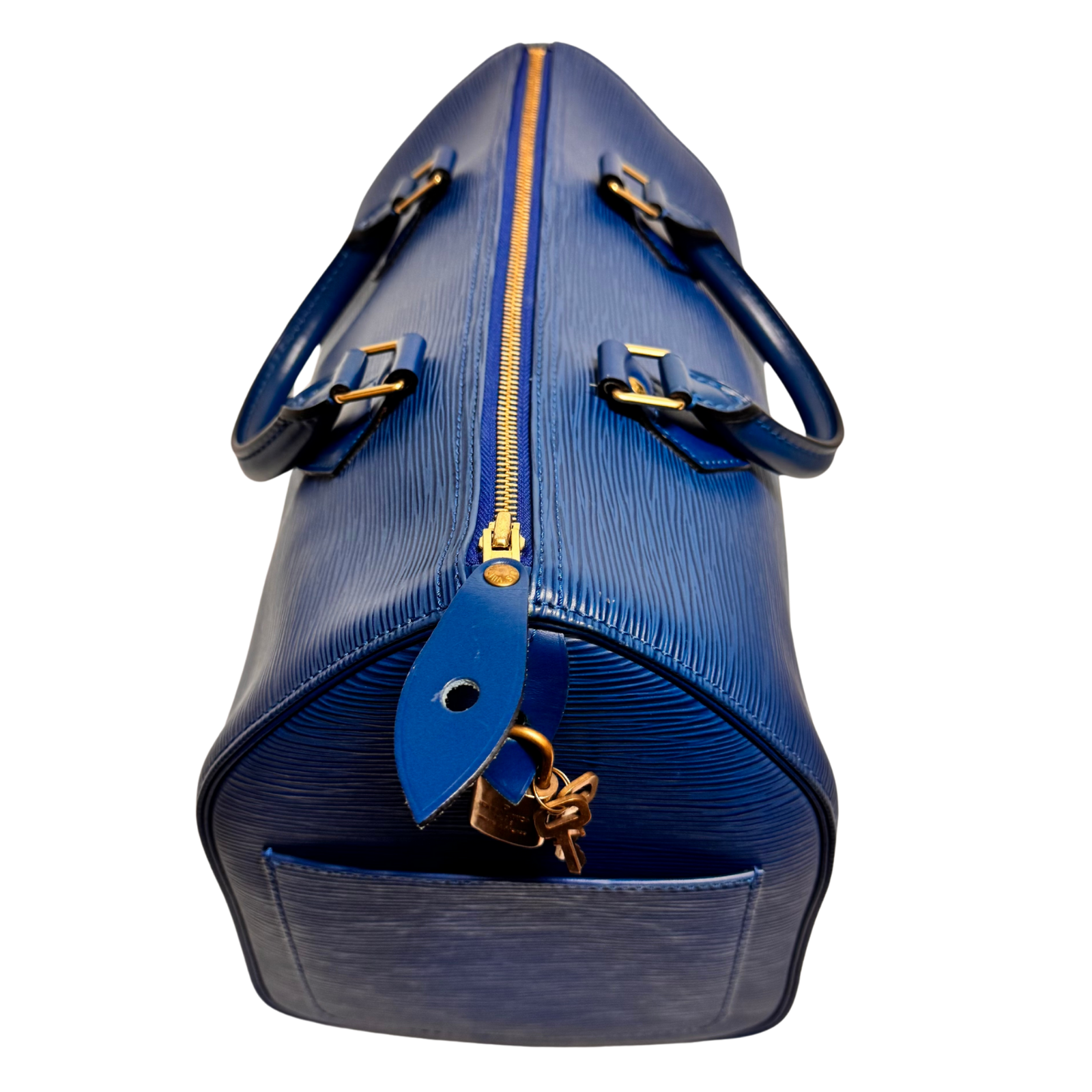 Louis Vuitton Epi Speedy 30 Blue Bag