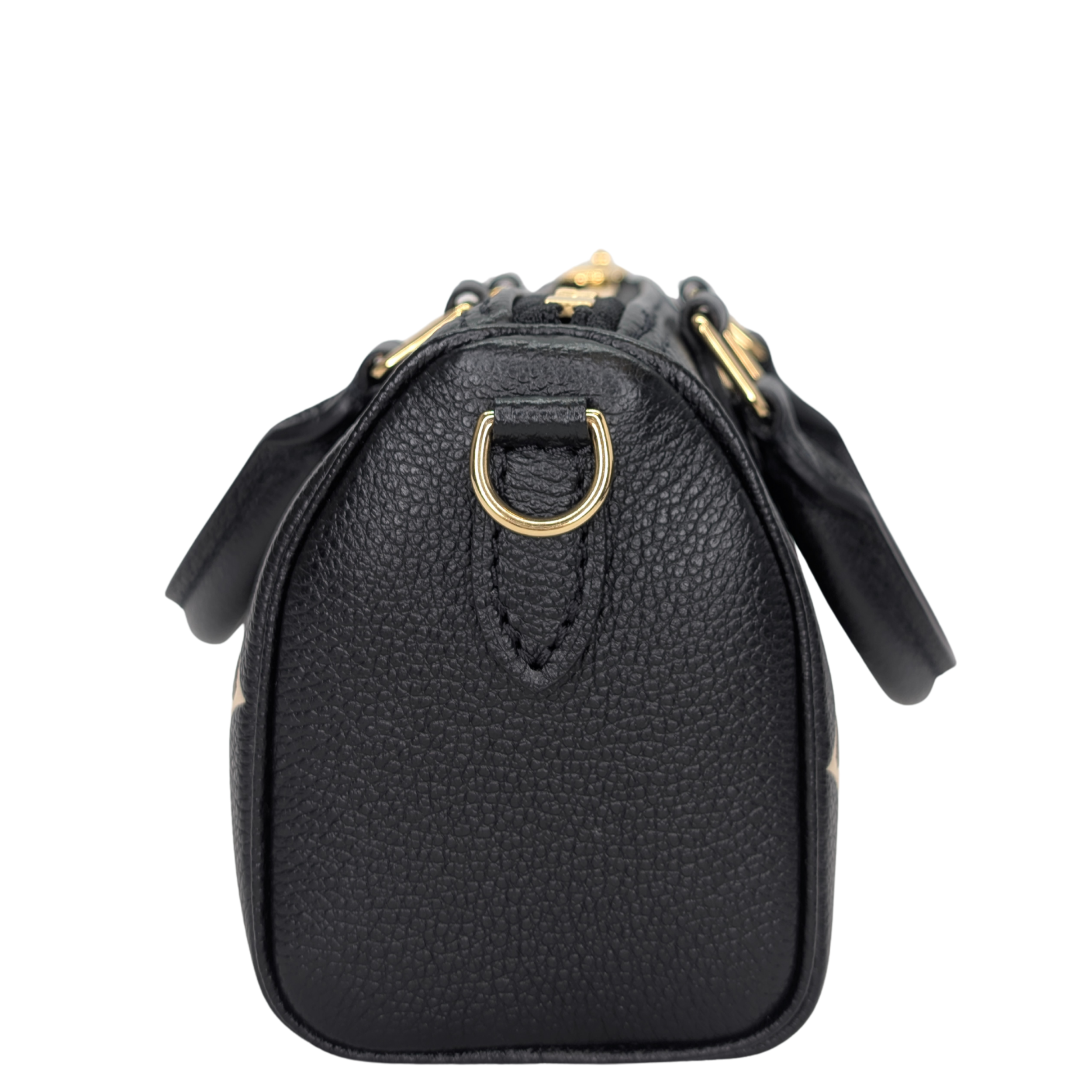 Louis Vuitton Nano Speedy Bicolor Monogram Giant Empreinte Leather Black