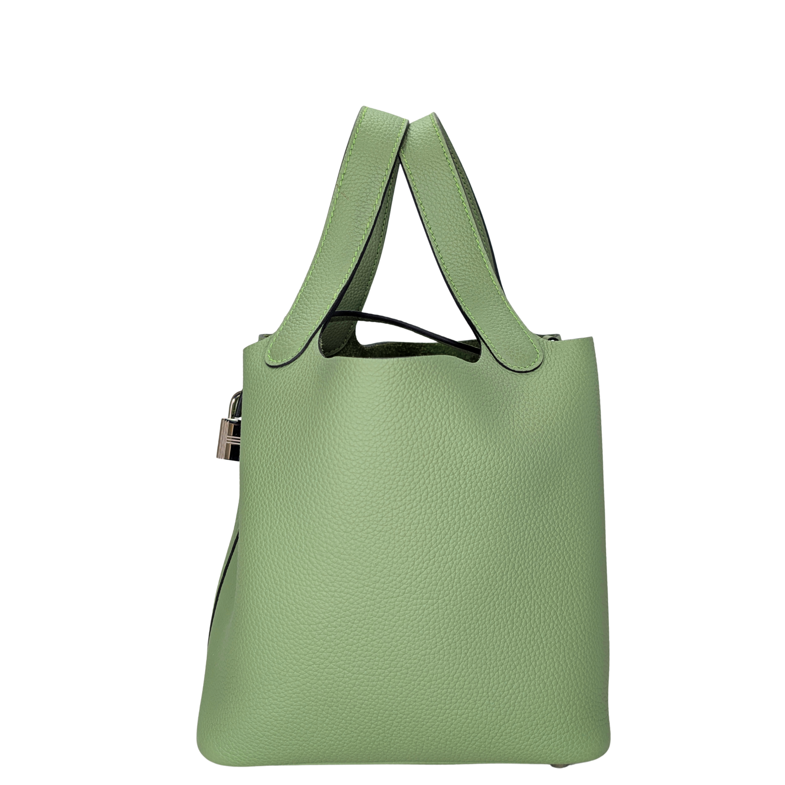 Hermes Picotin 18 Vert Criquet SHW Stamp B