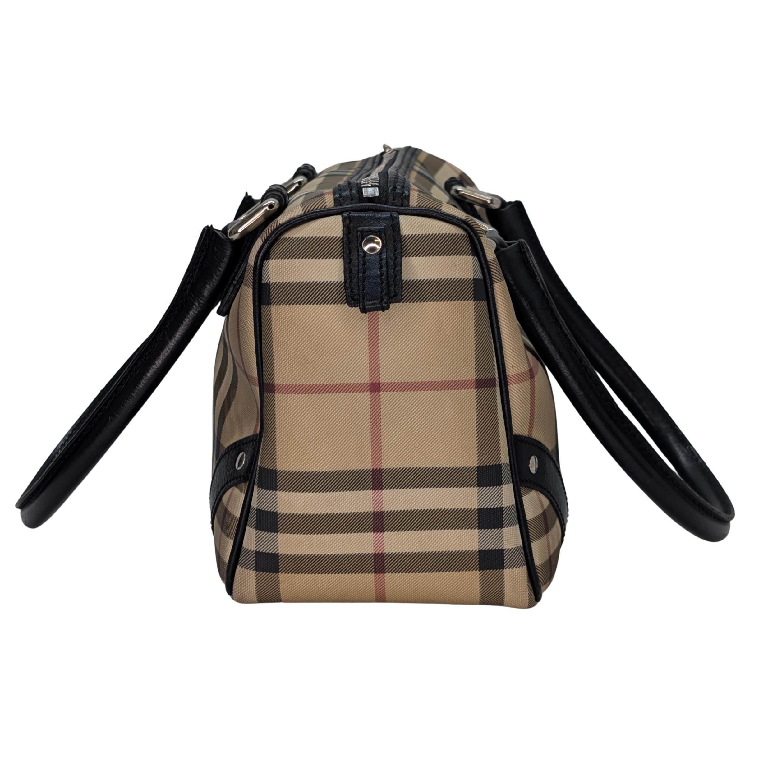 Burberry Mini Bowler Check Bag with wallet