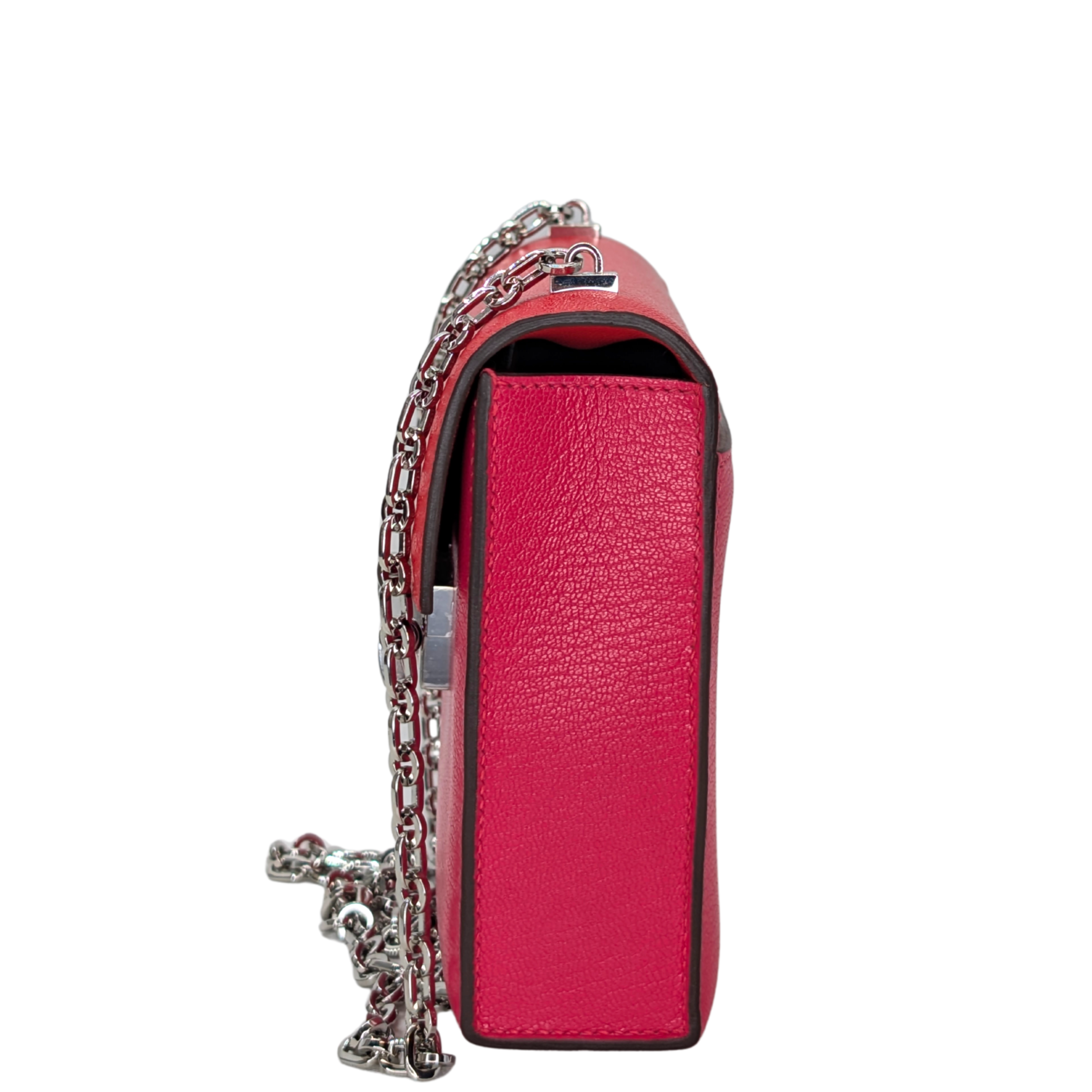 Hermes Mini Verrou Chainr Bag Red/Rose Mexico Y Stamp