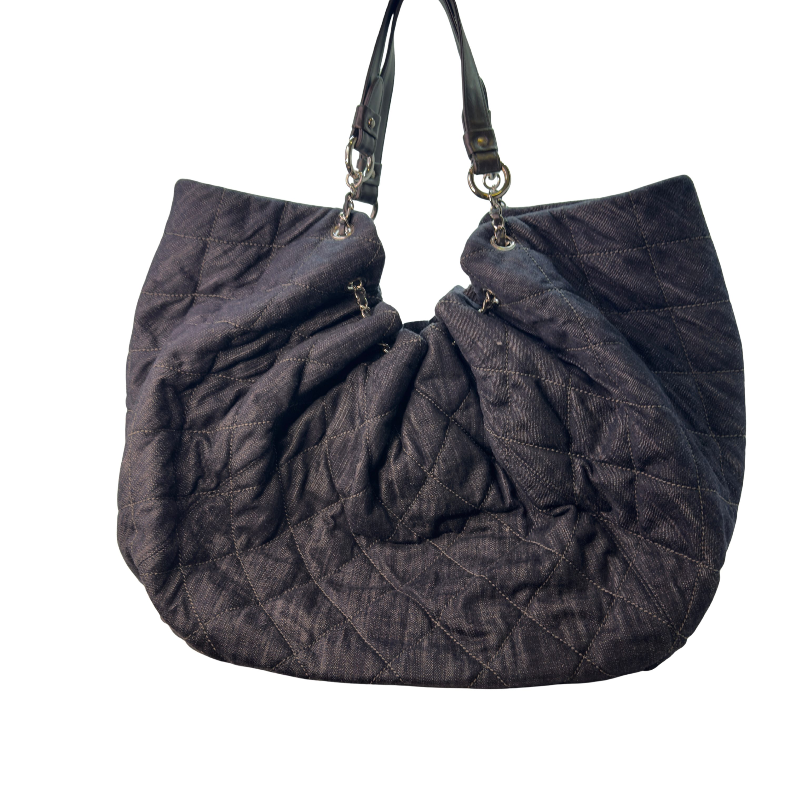 Chanel Coco Spirit XL Denim Cabas Tote Bag Black