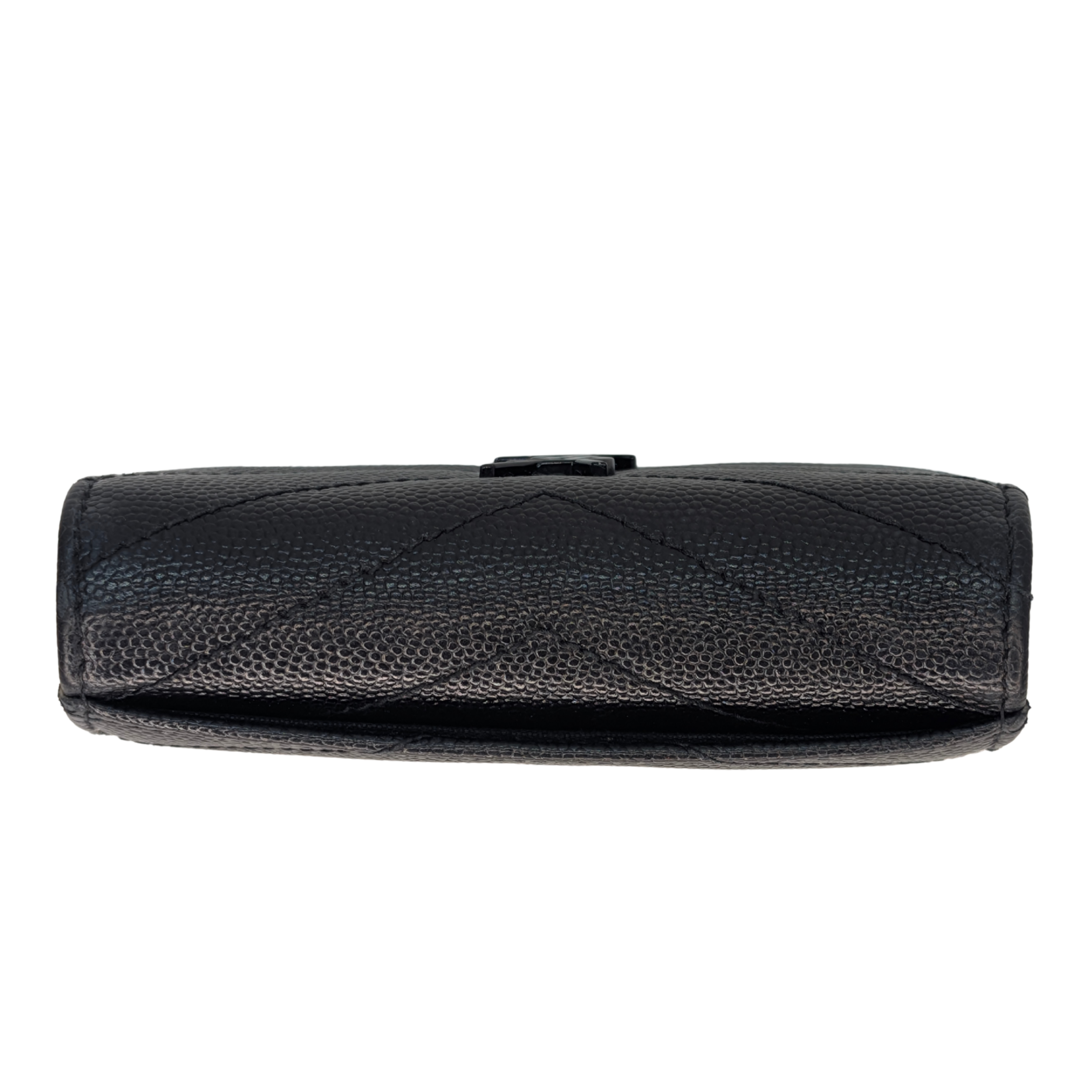 Yves Saint Laurent Cassandre Metalasse Wallet Black