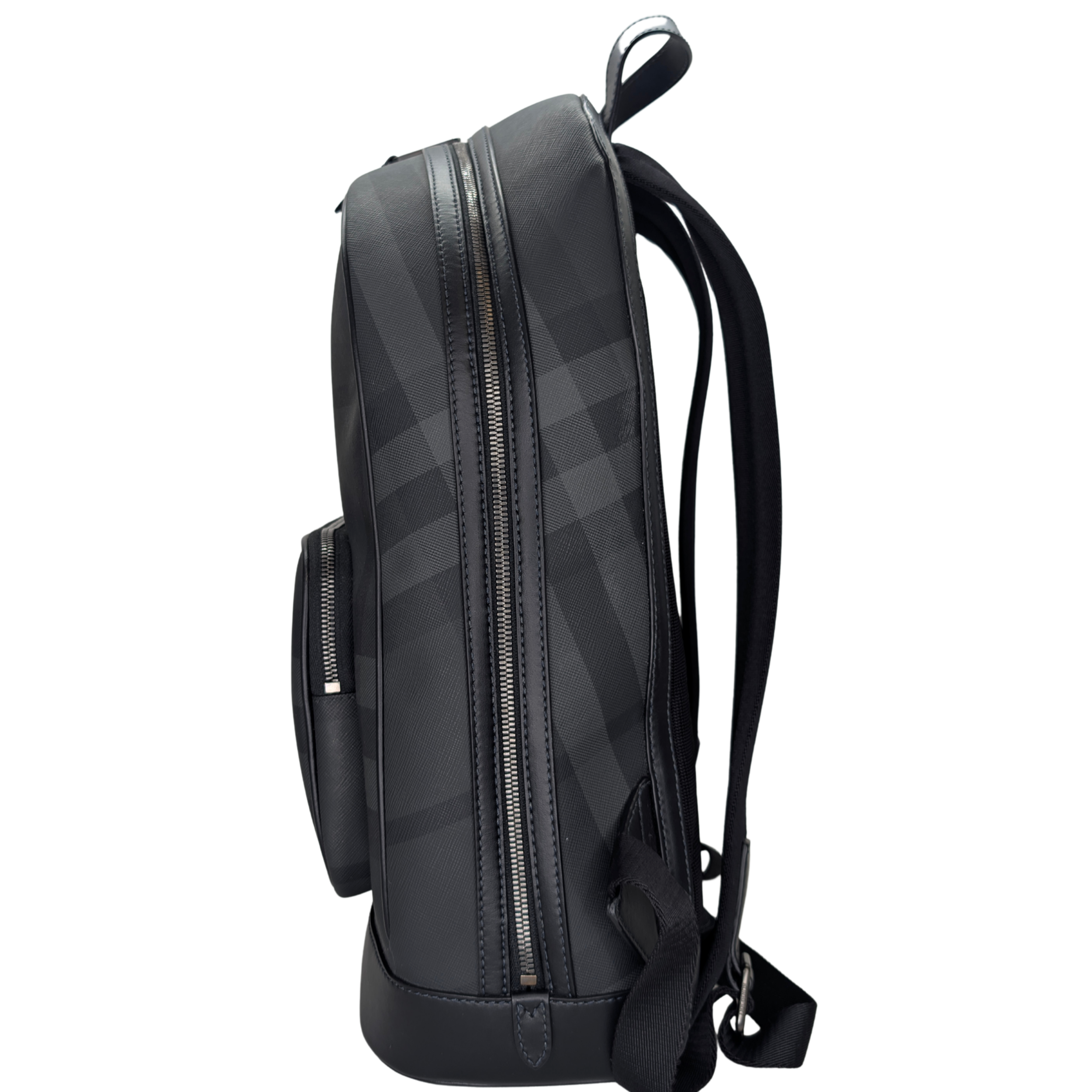 Burberry Rocco Checkered Backpack Charcoal