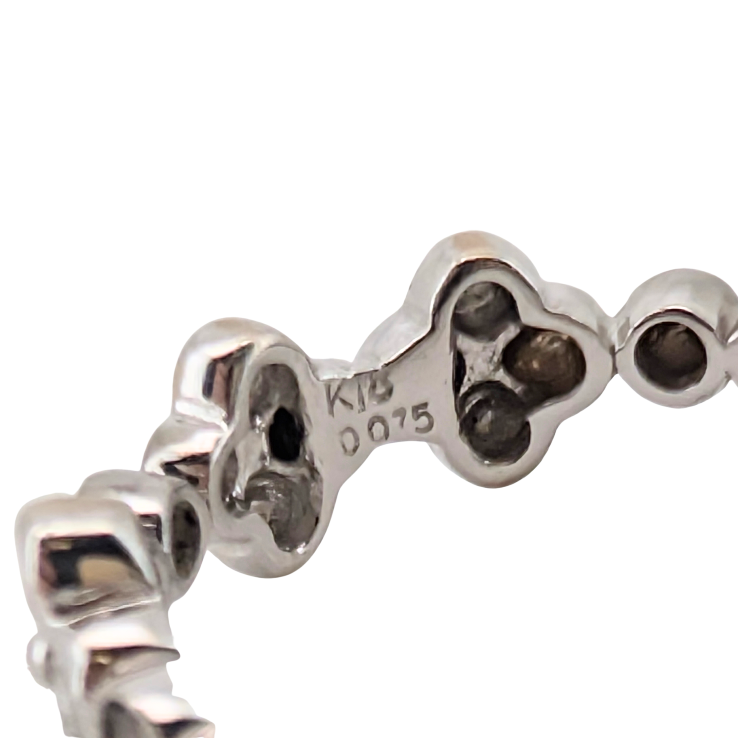 0.75Ct Diamond Quatrefoil & Bezel Set Ring In 18K White Gold