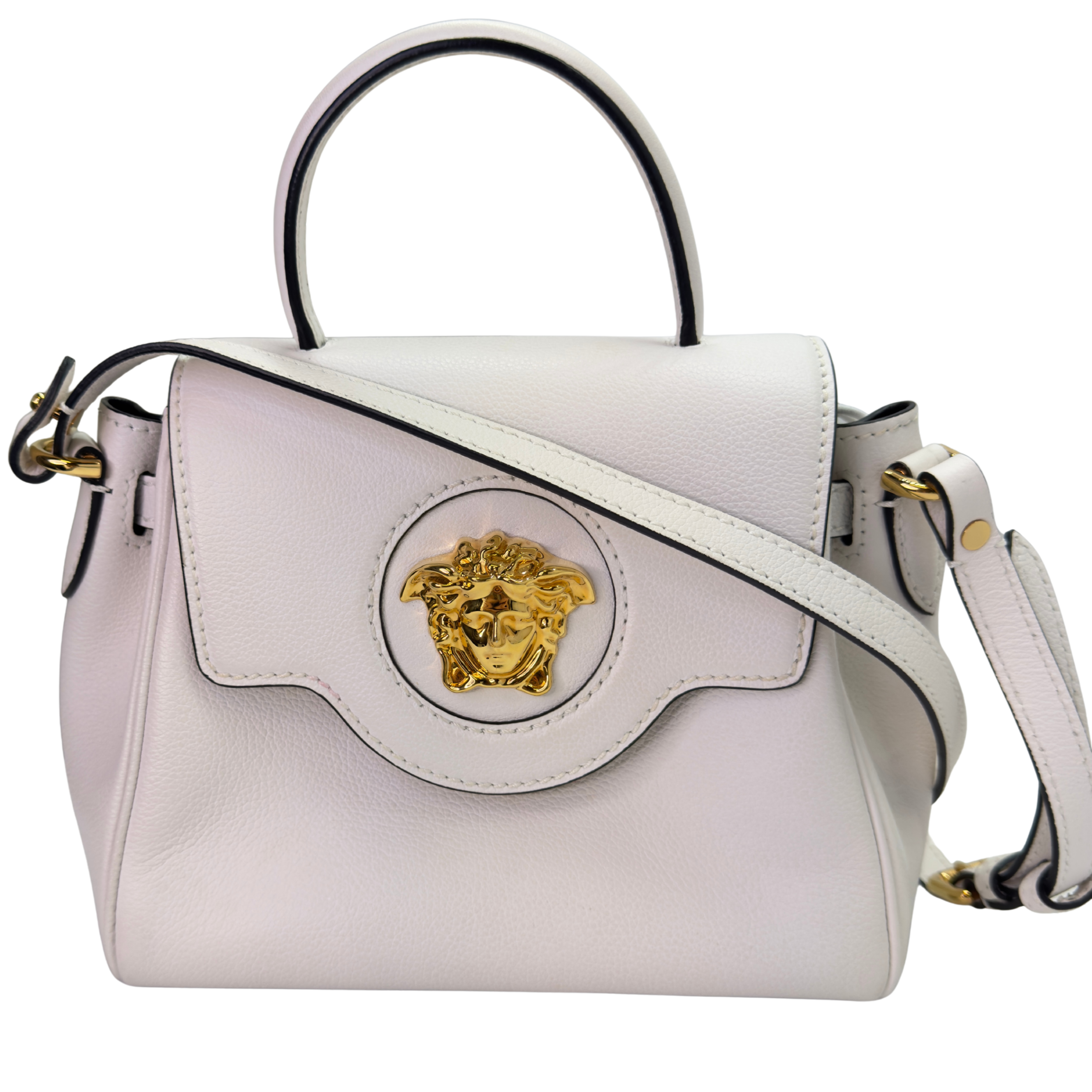Versace La Medusa Small Crossbody Bag White