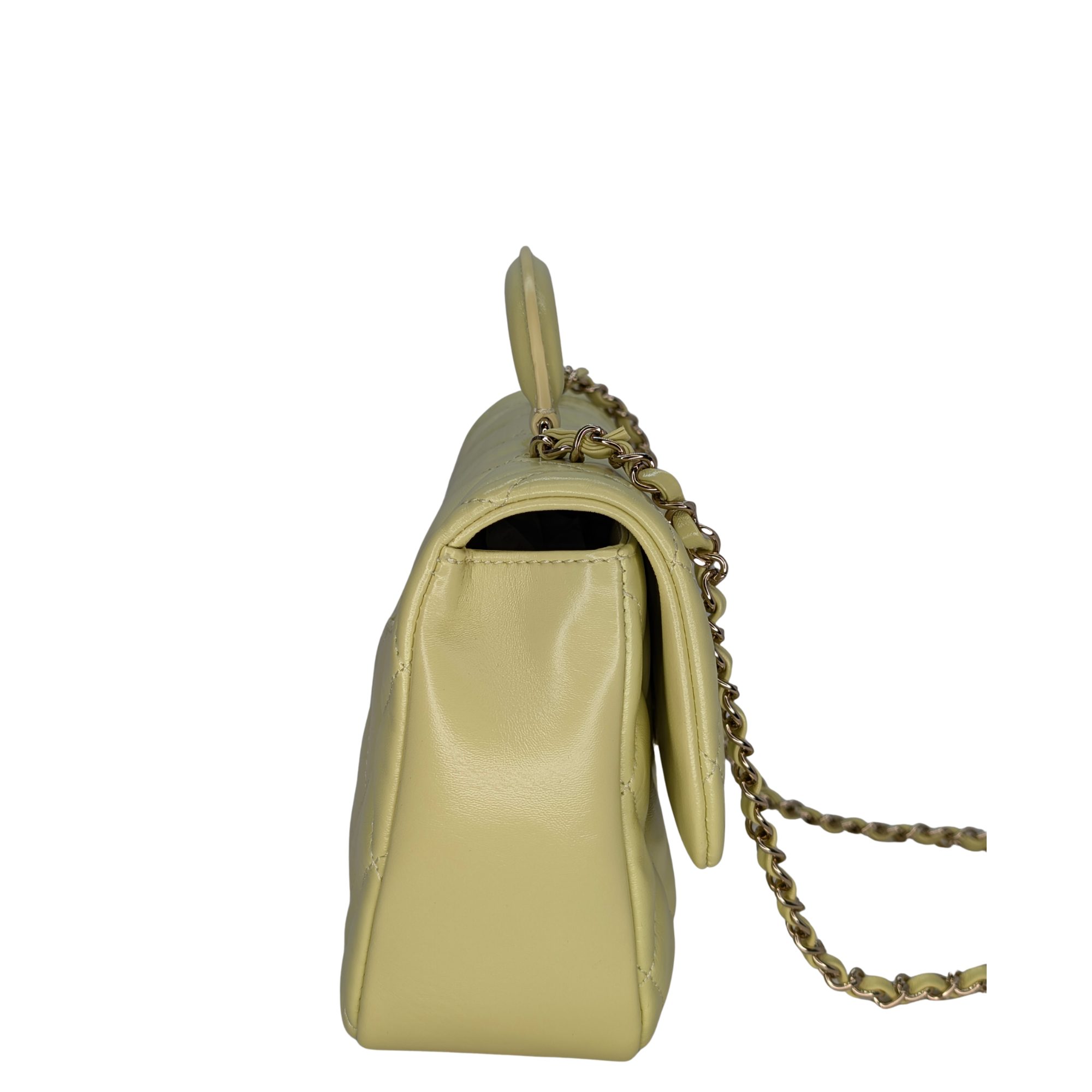 Chanel Mini Rectangular Top Handle Flap Bag Yellow