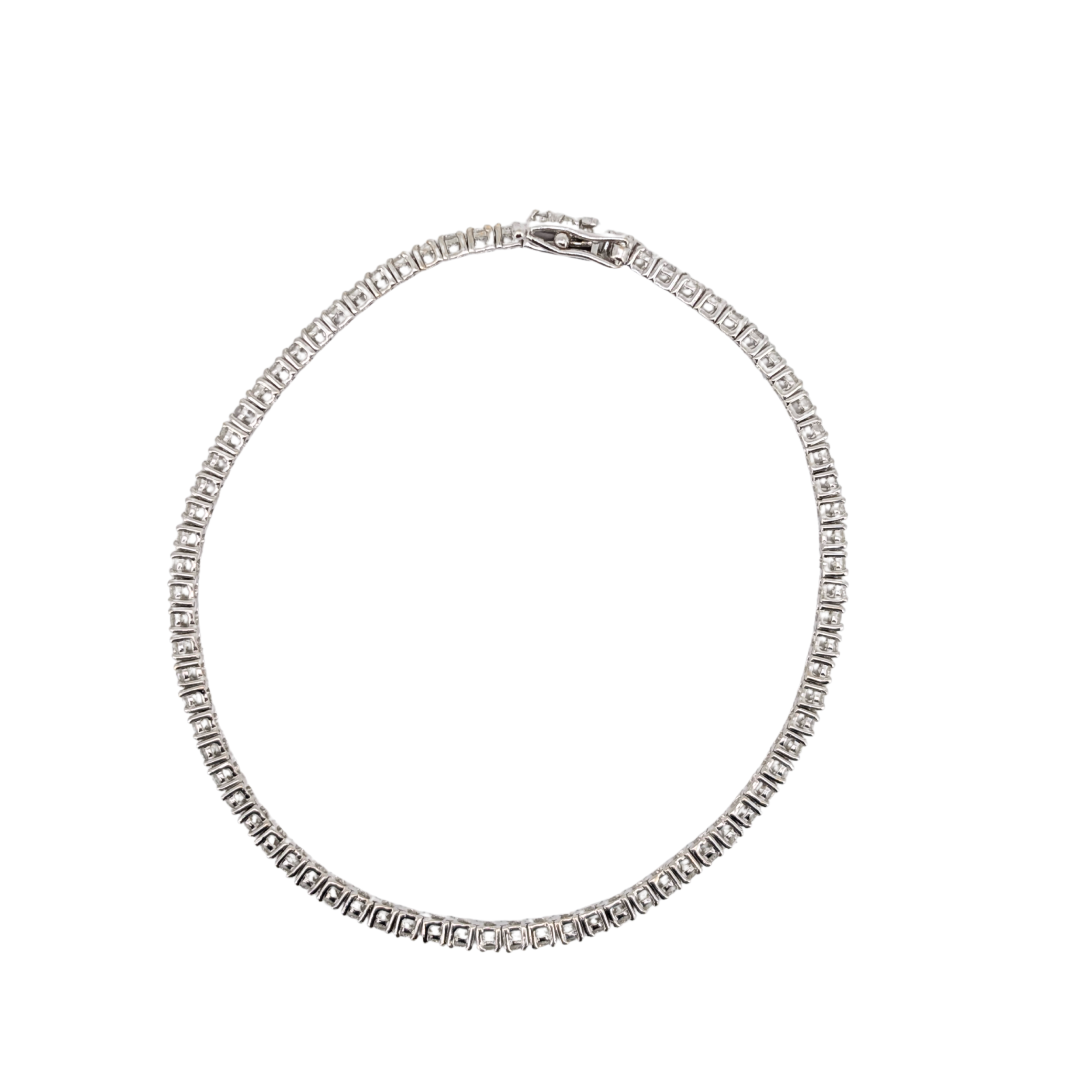 2.00Ct Natural Diamond Tennis Bracelet In 18K White Gold