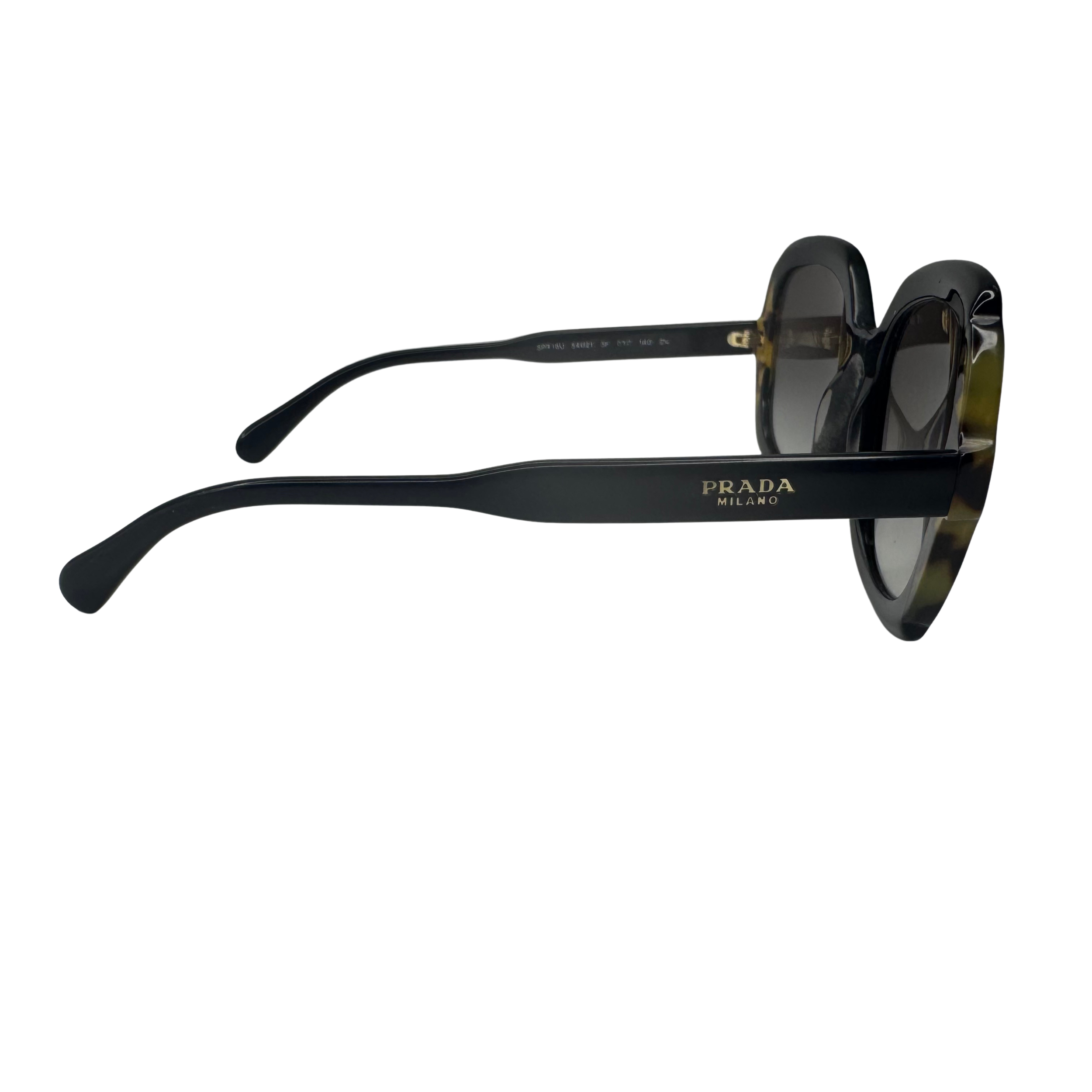 Prada SPR 16U Black Square Sunglasses