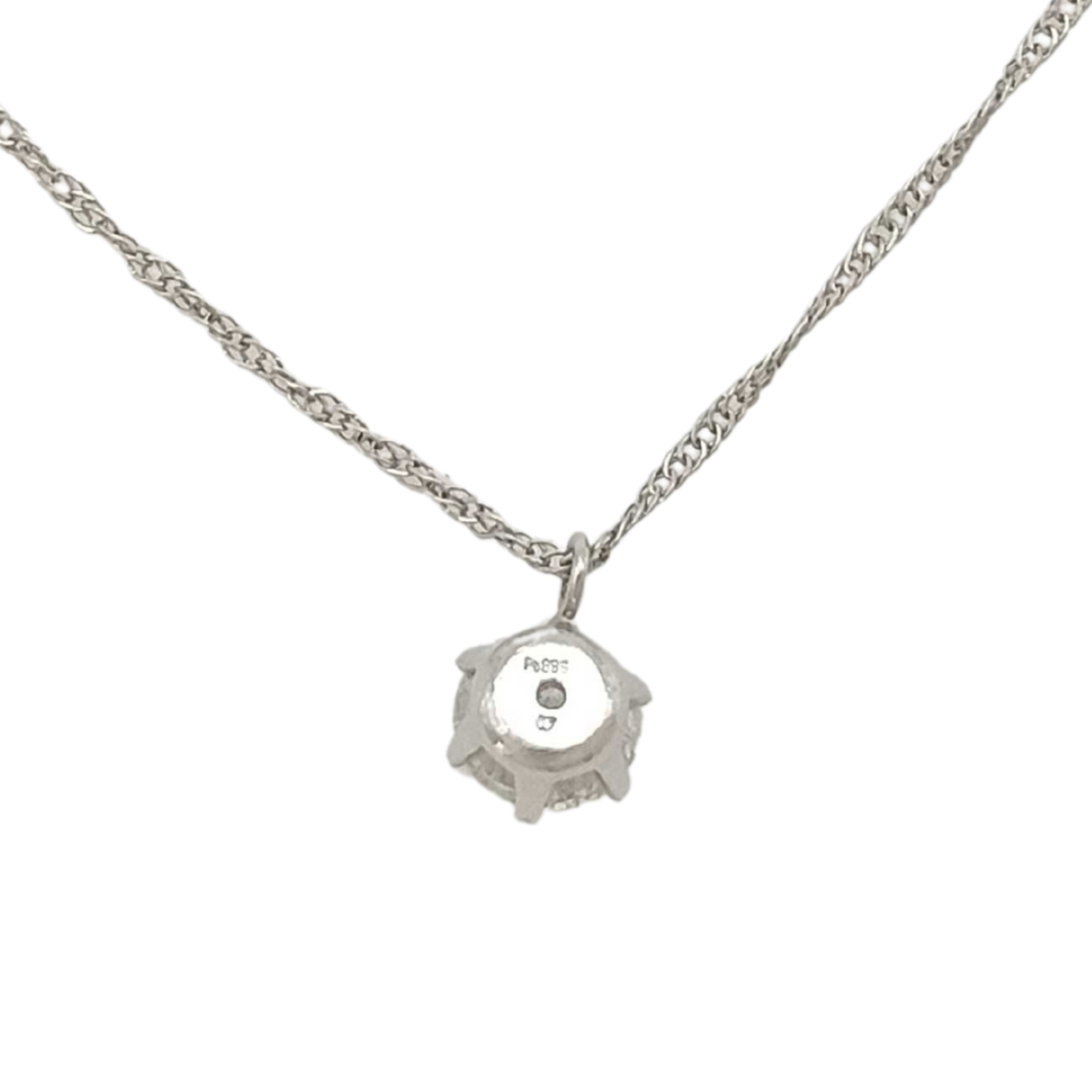 0.60Ct Natural Diamond Solitaire Pendant Necklace In Platinum