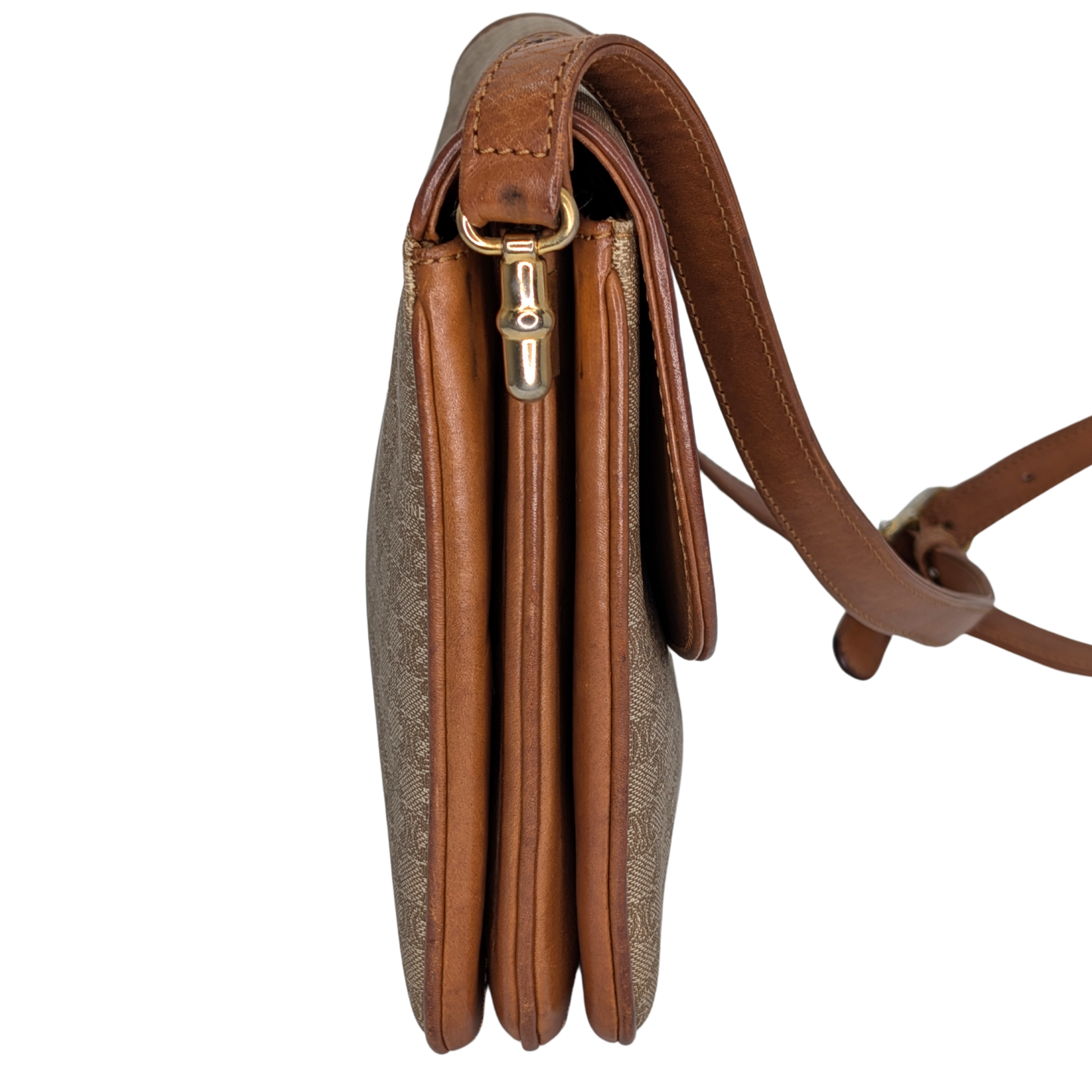 Celine Macadam Shoulder Bag Beige