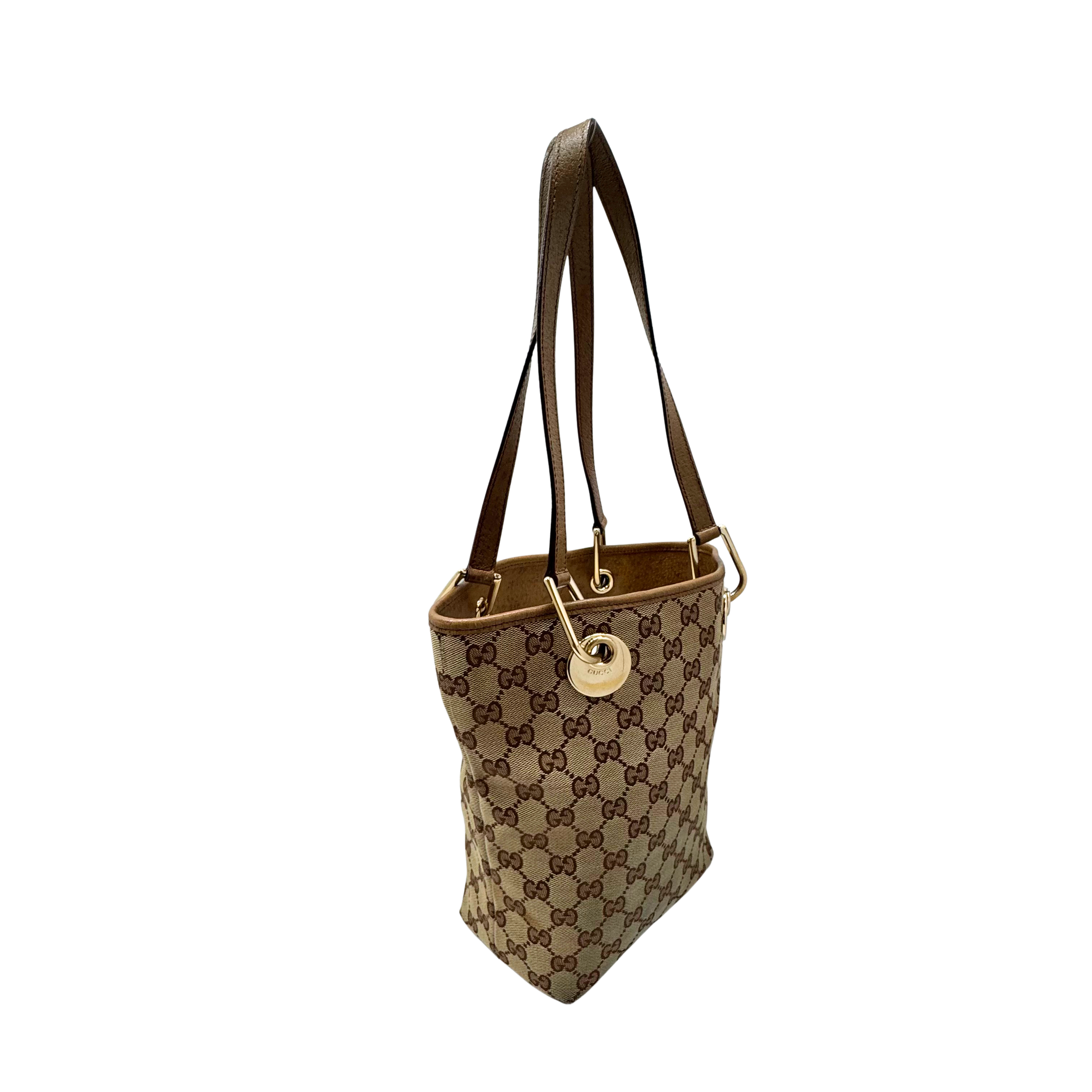 Gucci GG Canvas Tote Bag Brown