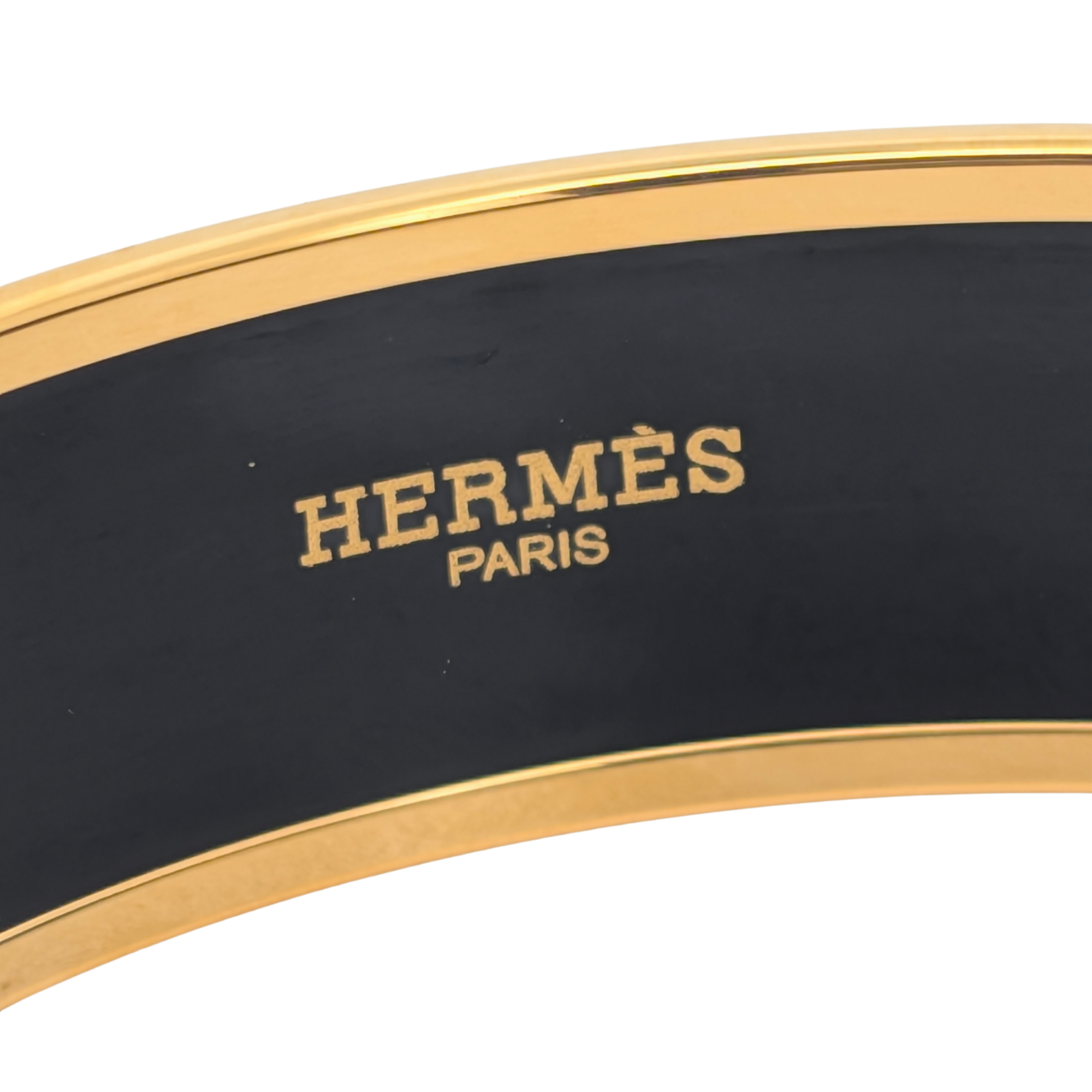 Hermès Gold-Plated Enamel Clous De Trompe L'Oeil Bracelet