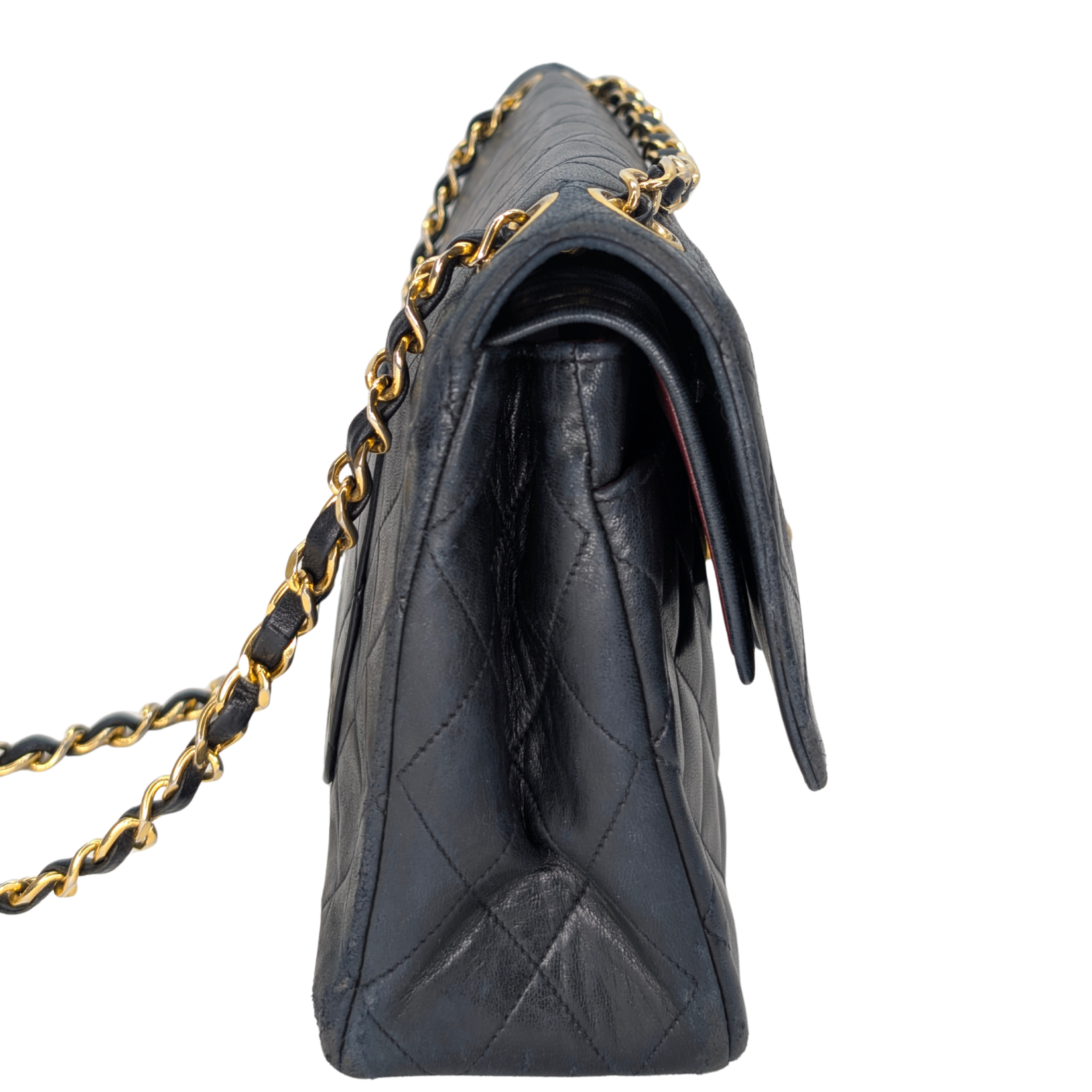 Chanel Vintage Classic Double Flap Medium Bag Black