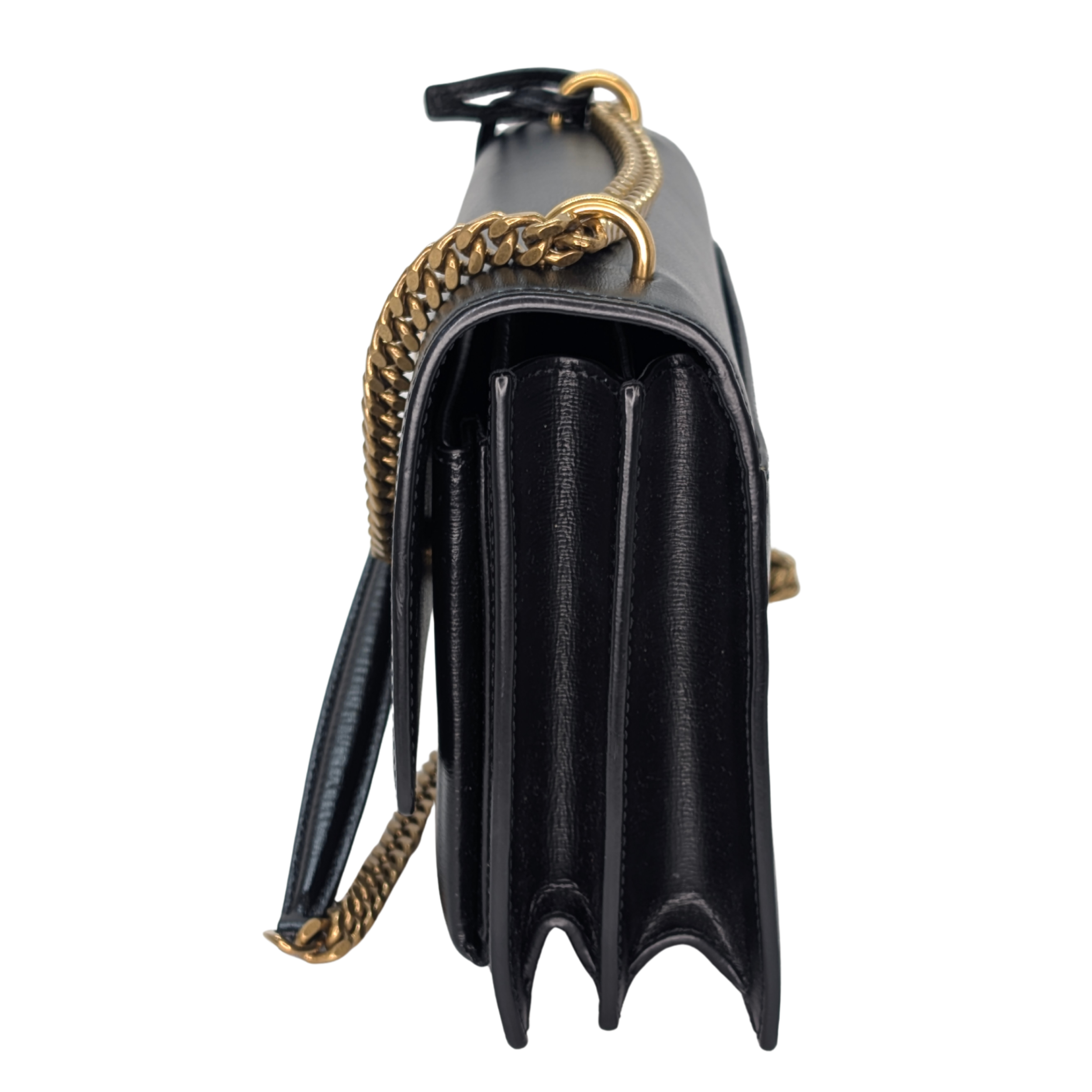 Yves Saint Laurent Sunset Small Leather Shoulder Bag Black