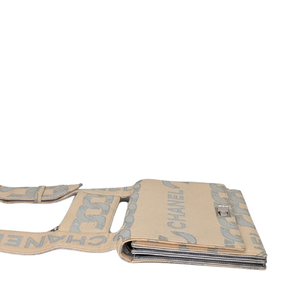 Chanel Vintage Canvas Crossbody Bag Beige
